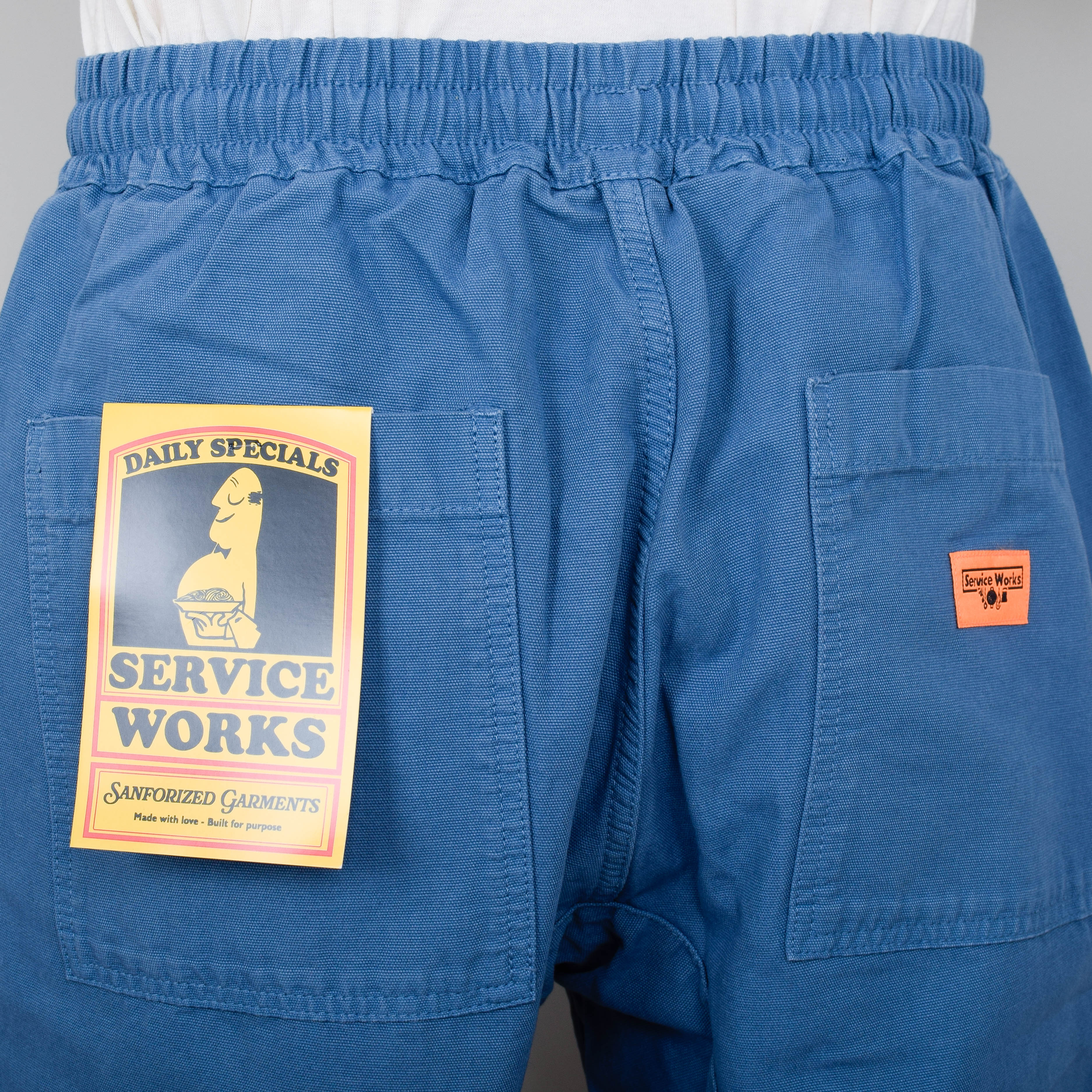 Service Works Classic Canvas Chef Pants - Work Blue - Image 3