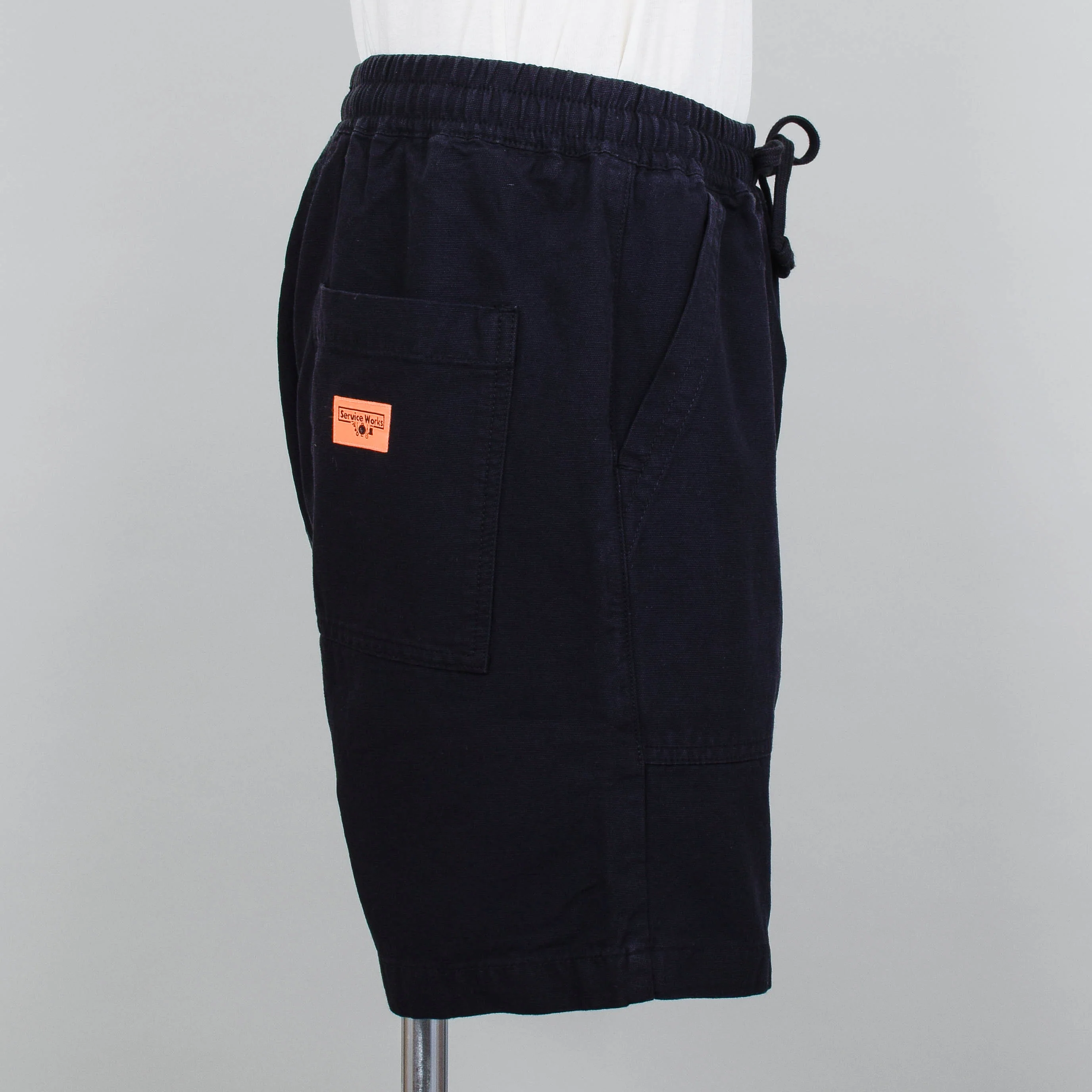 Service Works Classic Canvas Chef Shorts - Black - Image 2