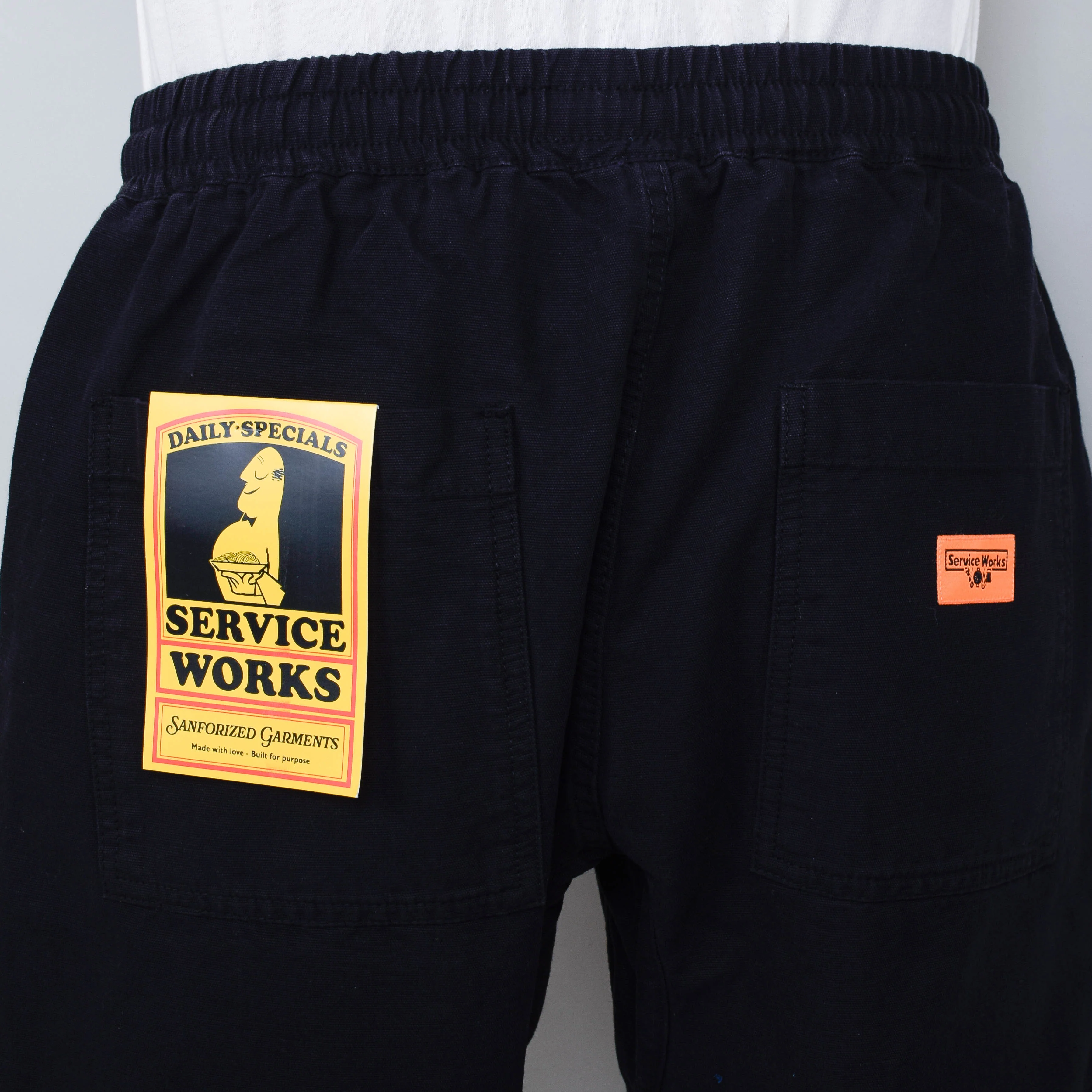 Service Works Classic Canvas Chef Shorts - Black - Image 3