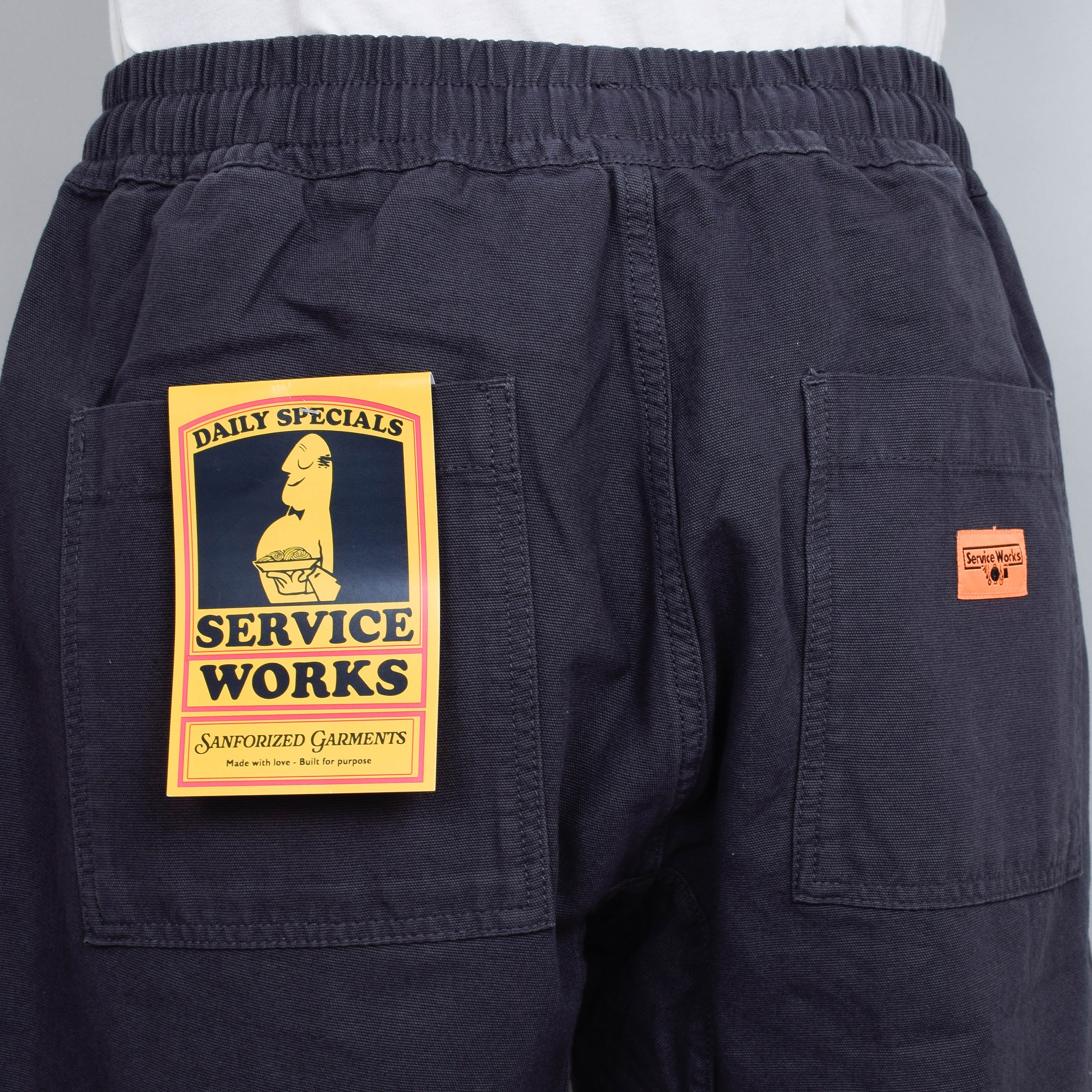 Service Works Classic Canvas Chef Shorts - Grey - Image 3
