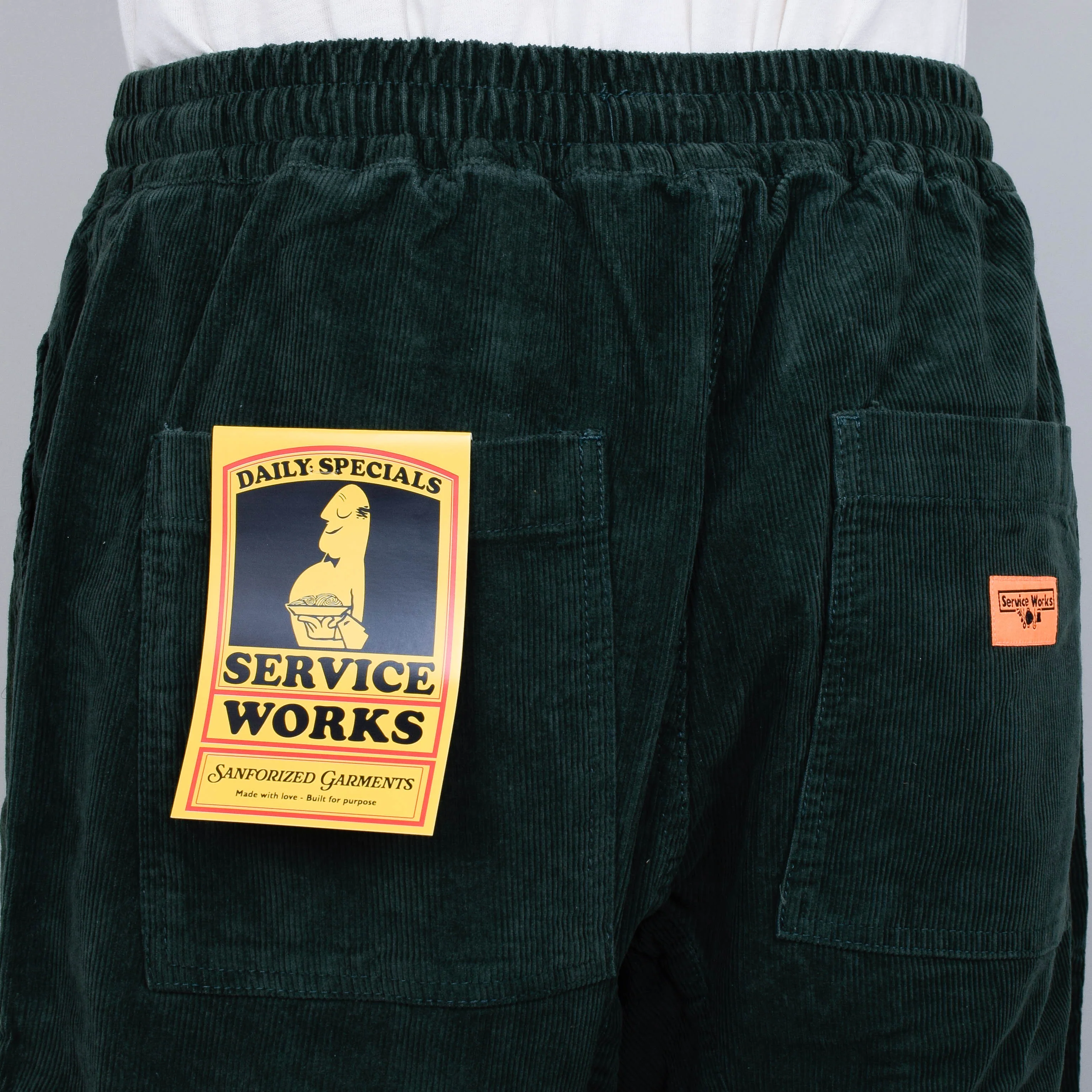 Service Works Classic Corduroy Chef Pants - Forest - Image 3