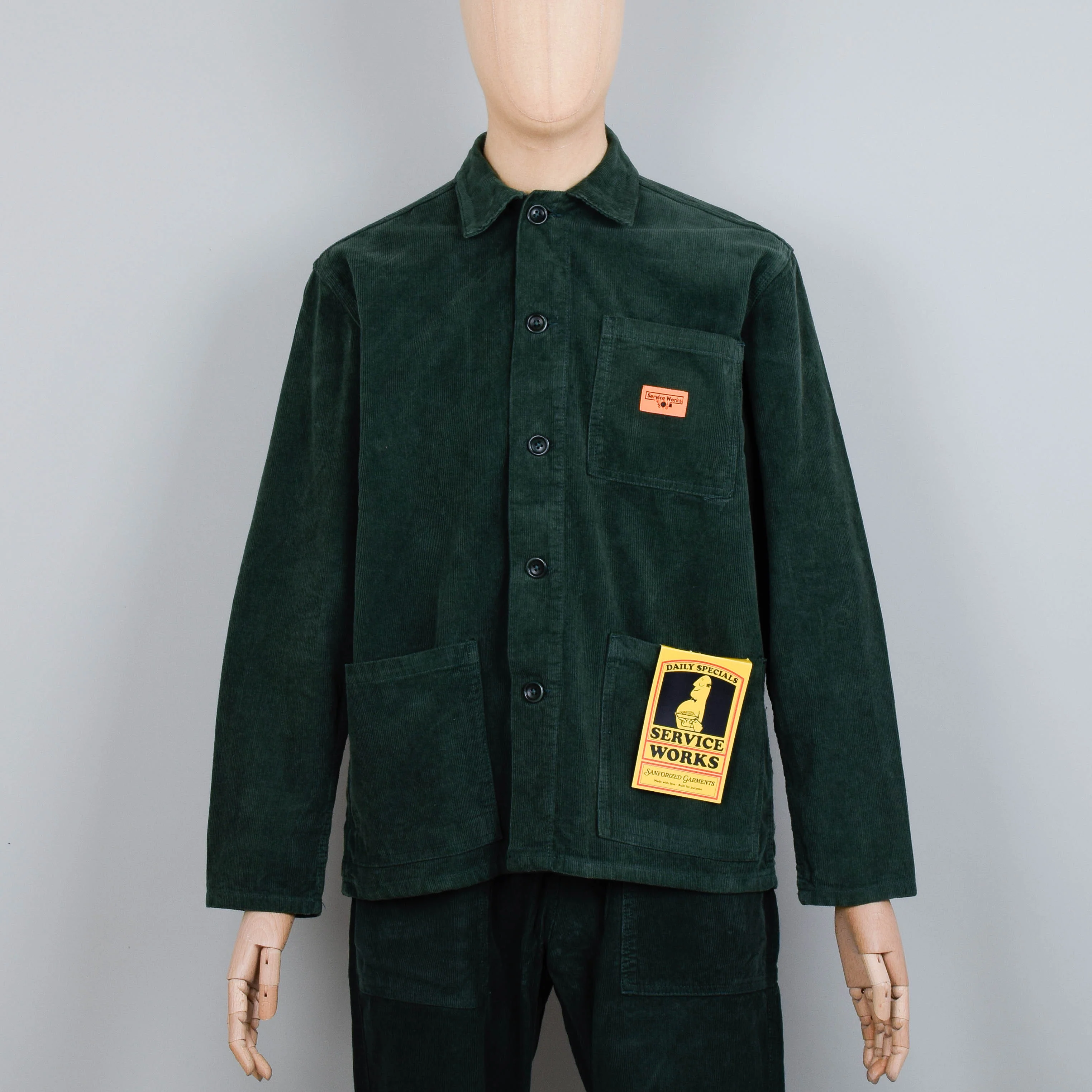Service Works Corduroy Coverall Jacket - Forest