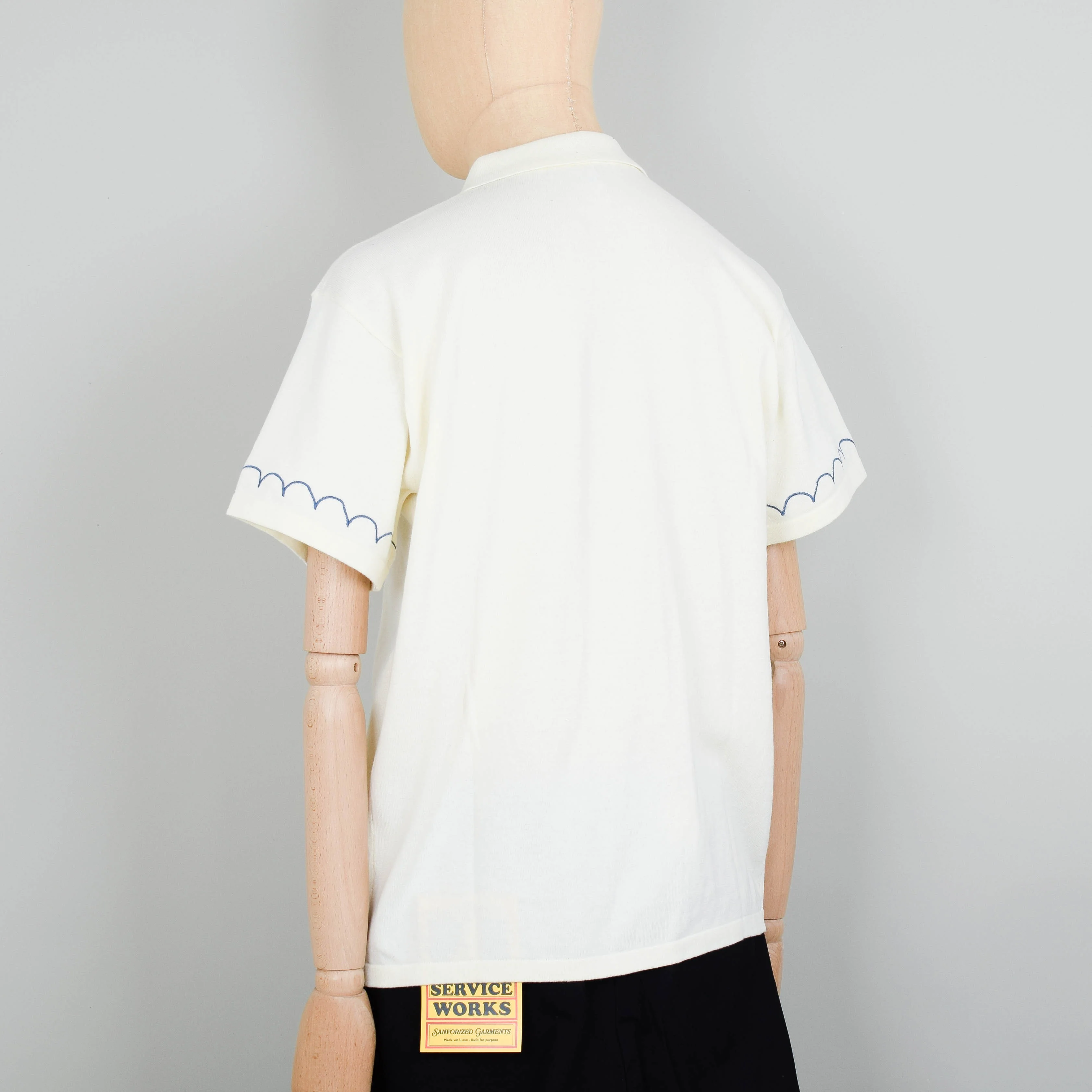 Service Works Knitted Vase Shirt S/S - Off White - Image 4