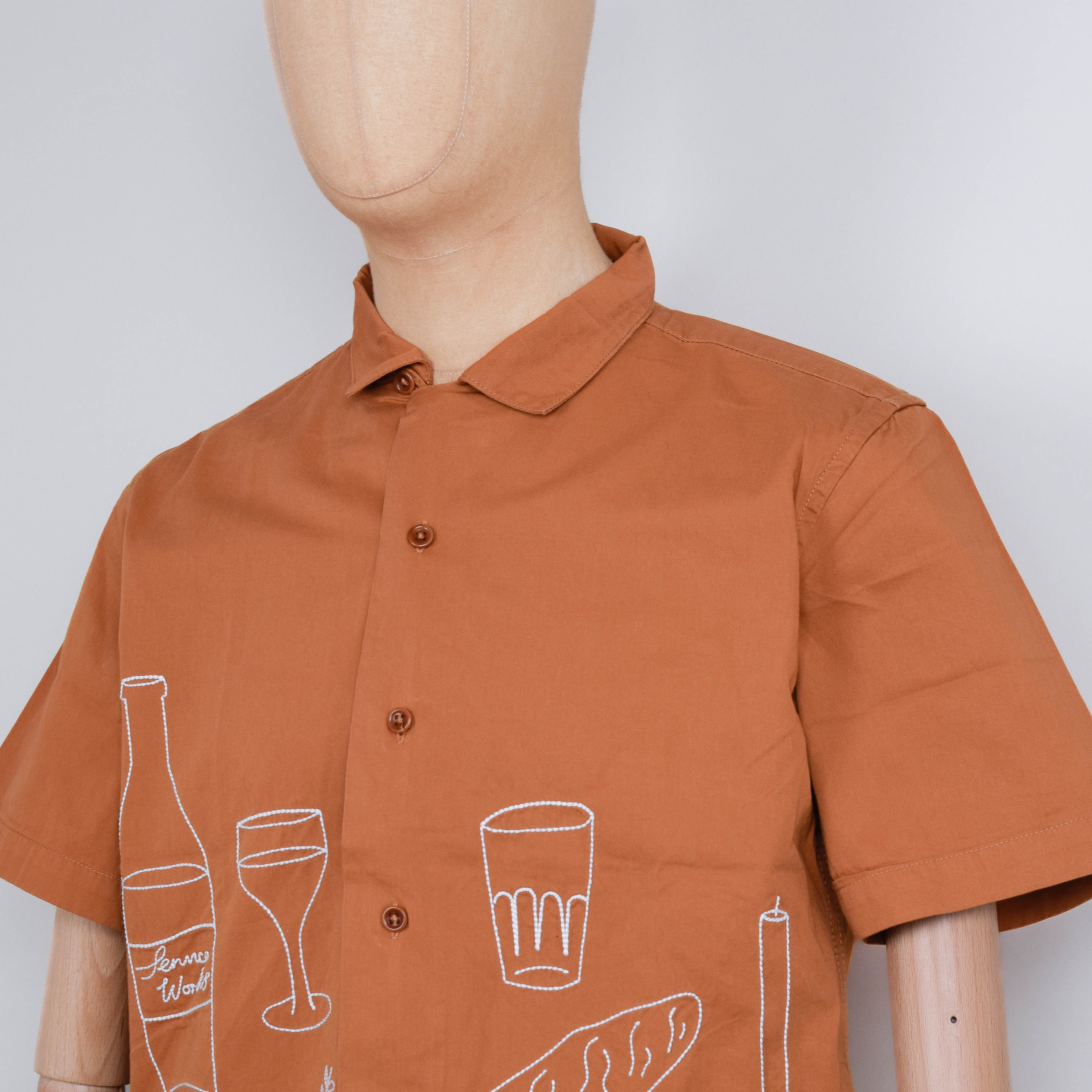 Service Works Picnic Short Sleeve Shirt - Burnt Sugar - Image 2