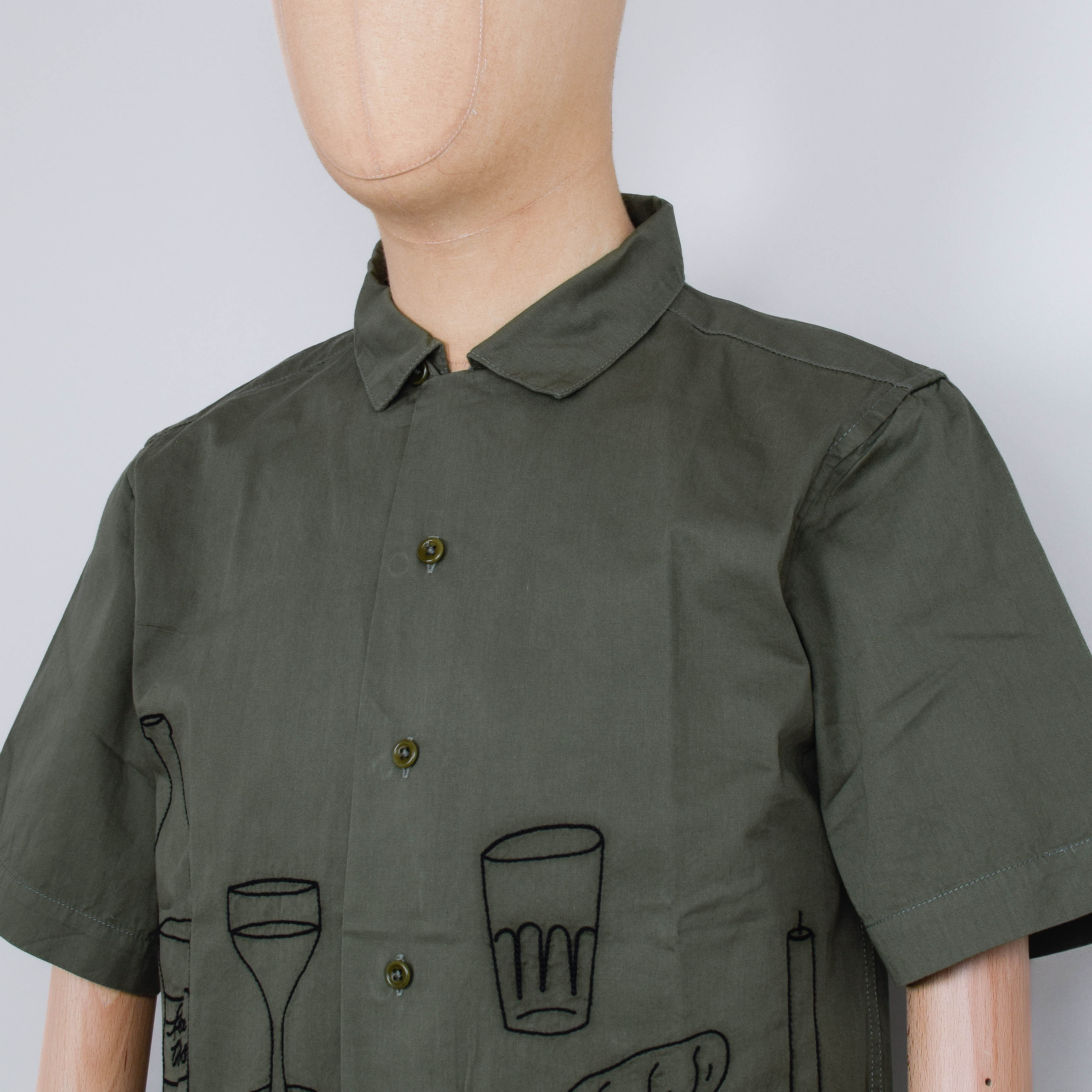 Service Works Picnic Short Sleeve Shirt - Olive - Image 2