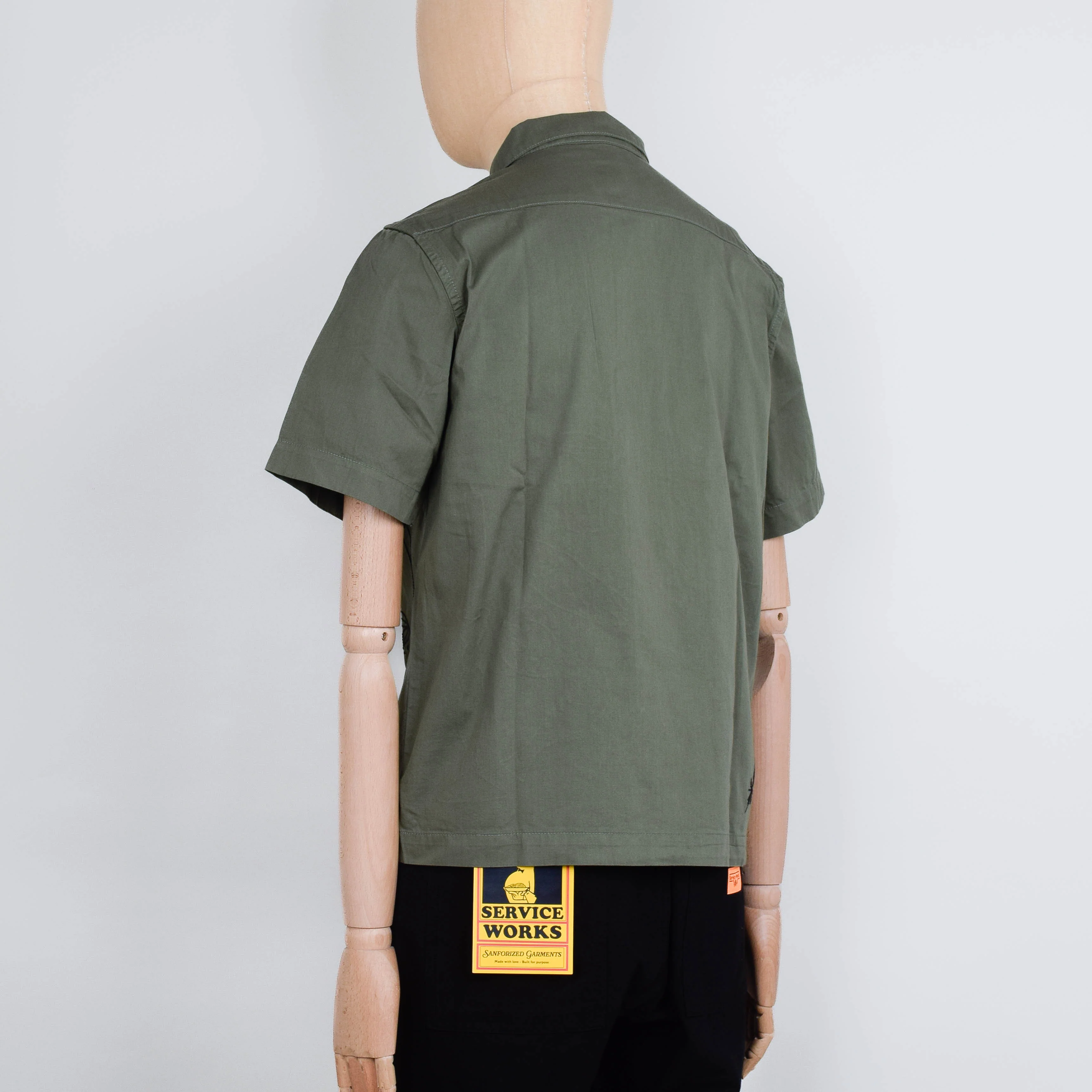 Service Works Picnic Short Sleeve Shirt - Olive - Image 3