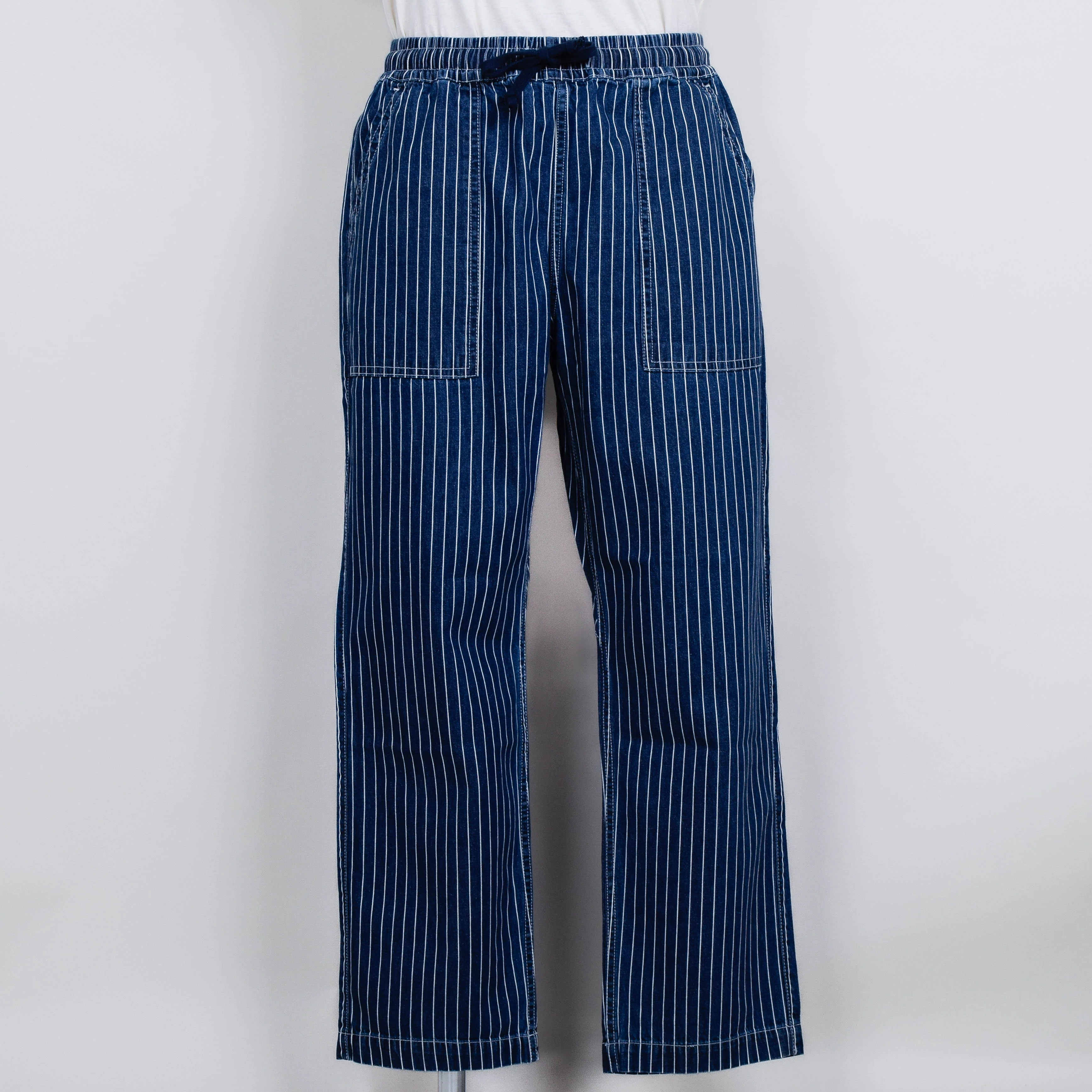 Service Works Pinstripe Denim Chef Pants - Indigo