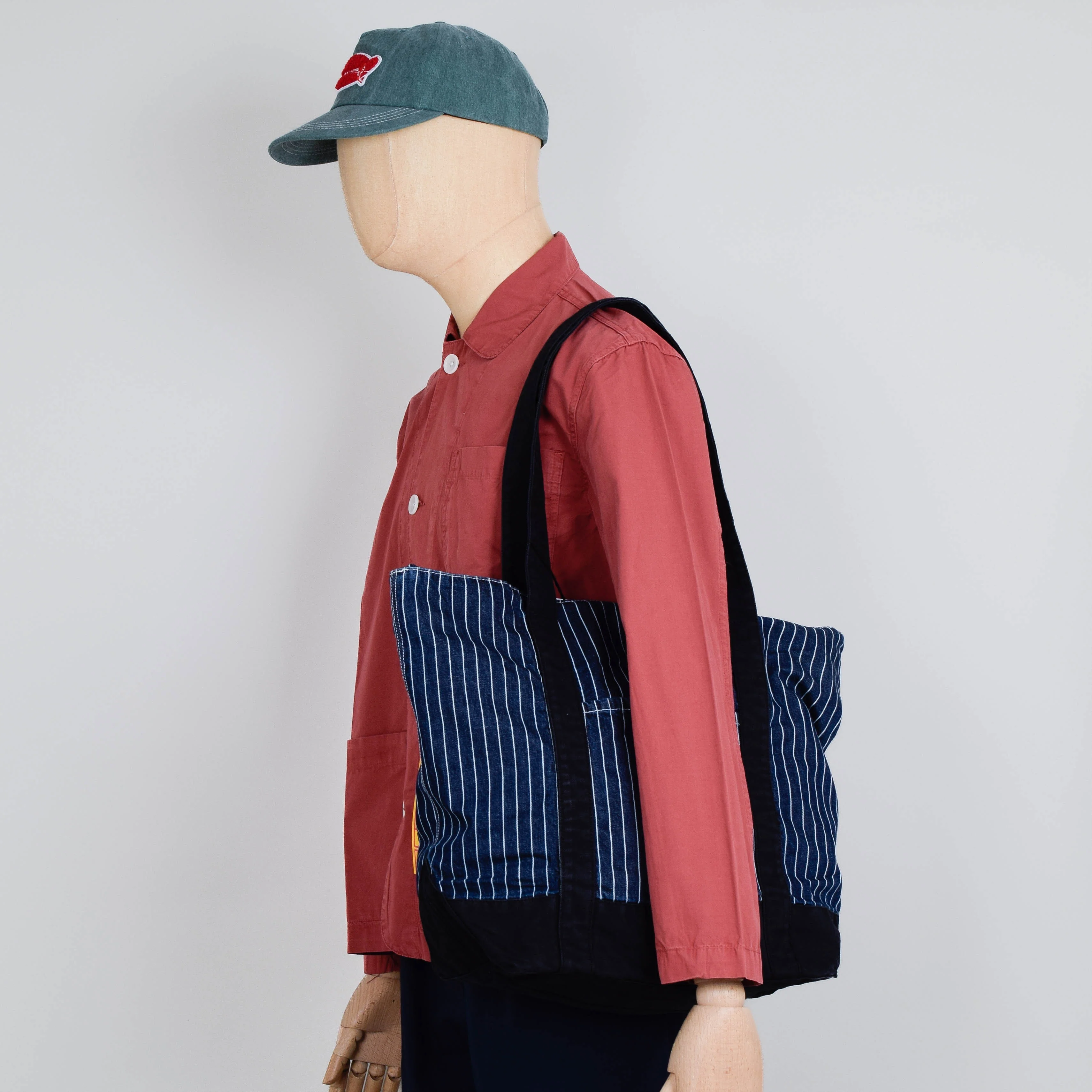 Service Works Pinstripe Denim Tote - Indigo - Image 2