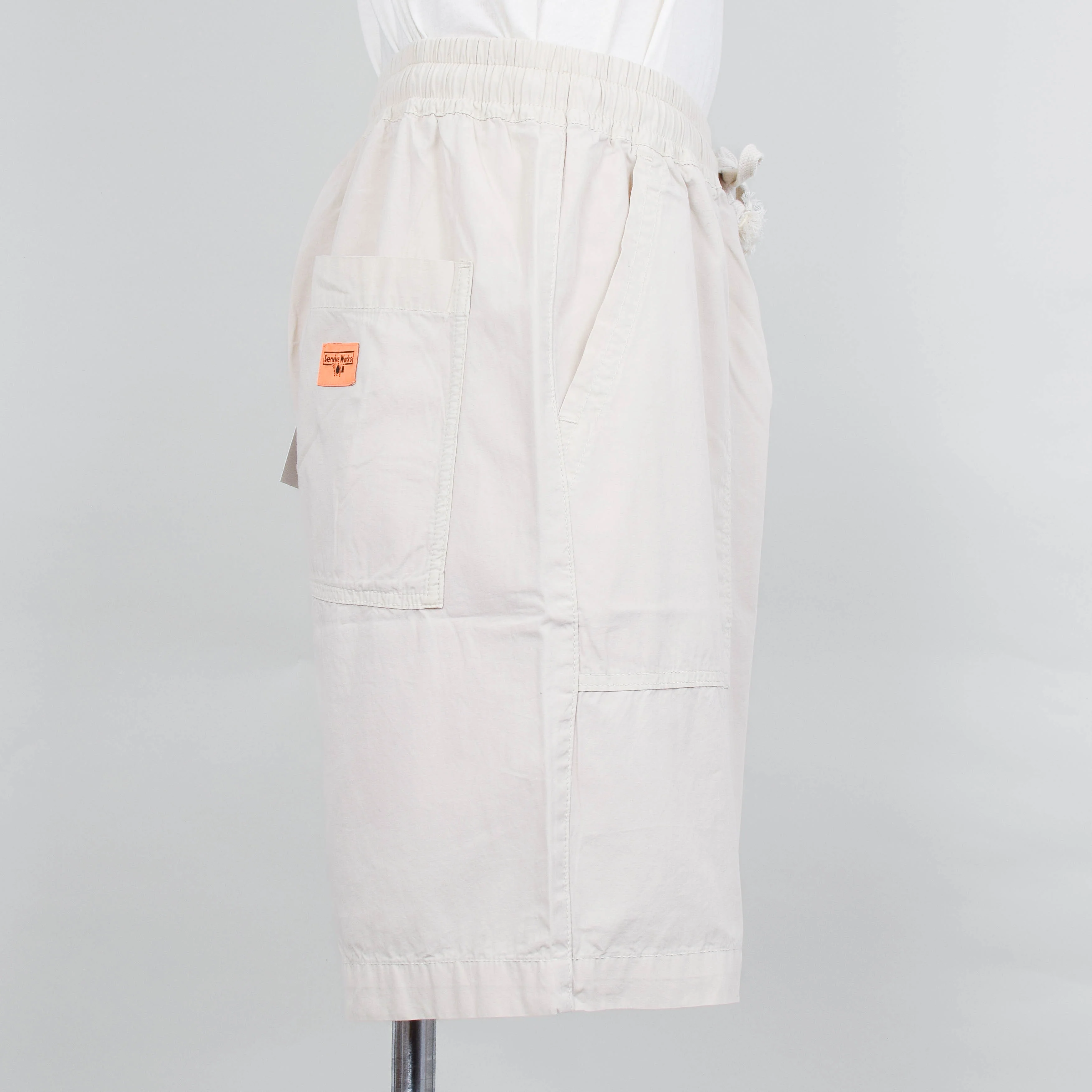 Service Works Poplin Chef Shorts - White Oak - Image 2
