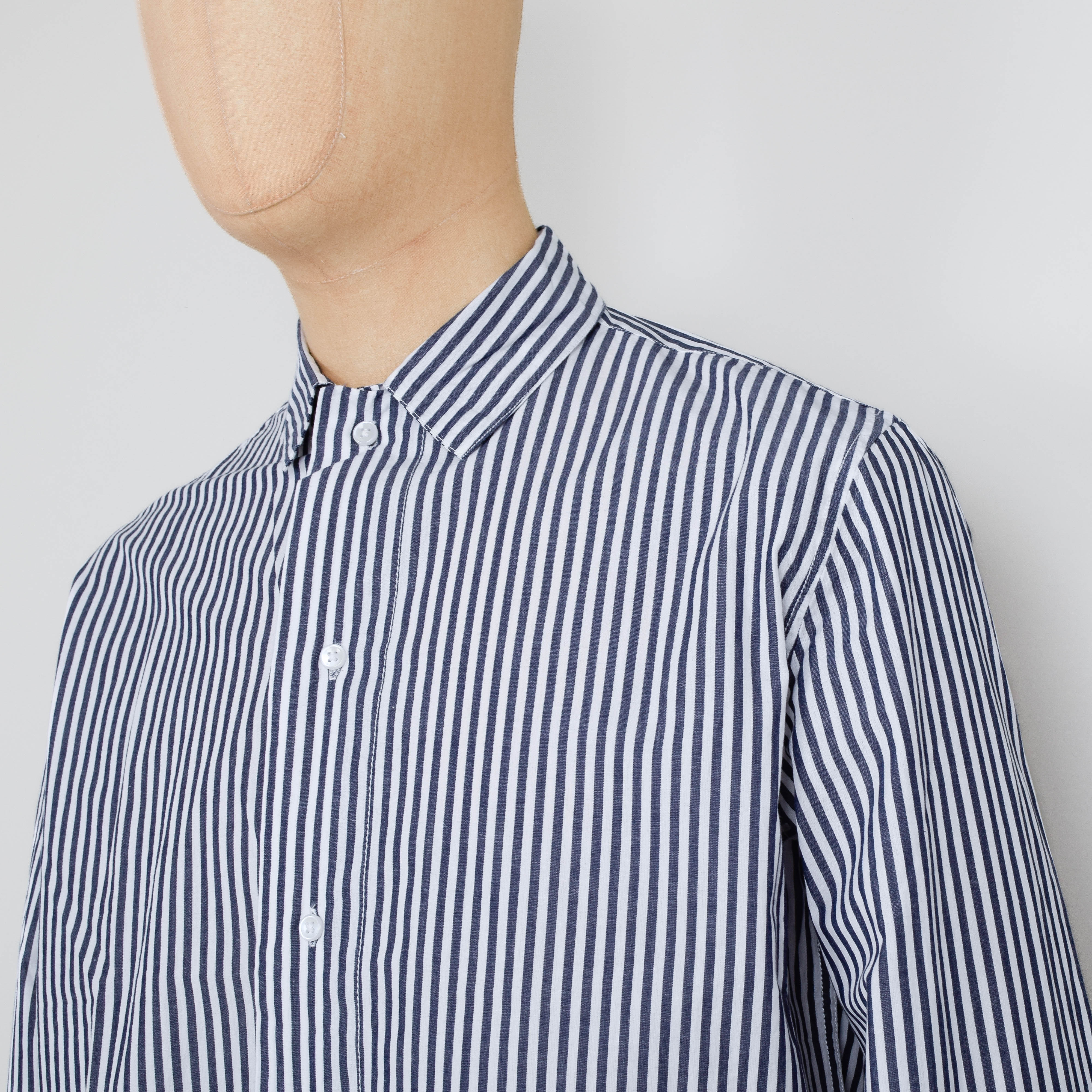 Service Works Poplin Stripe Waiter Shirt - Royal - Image 2