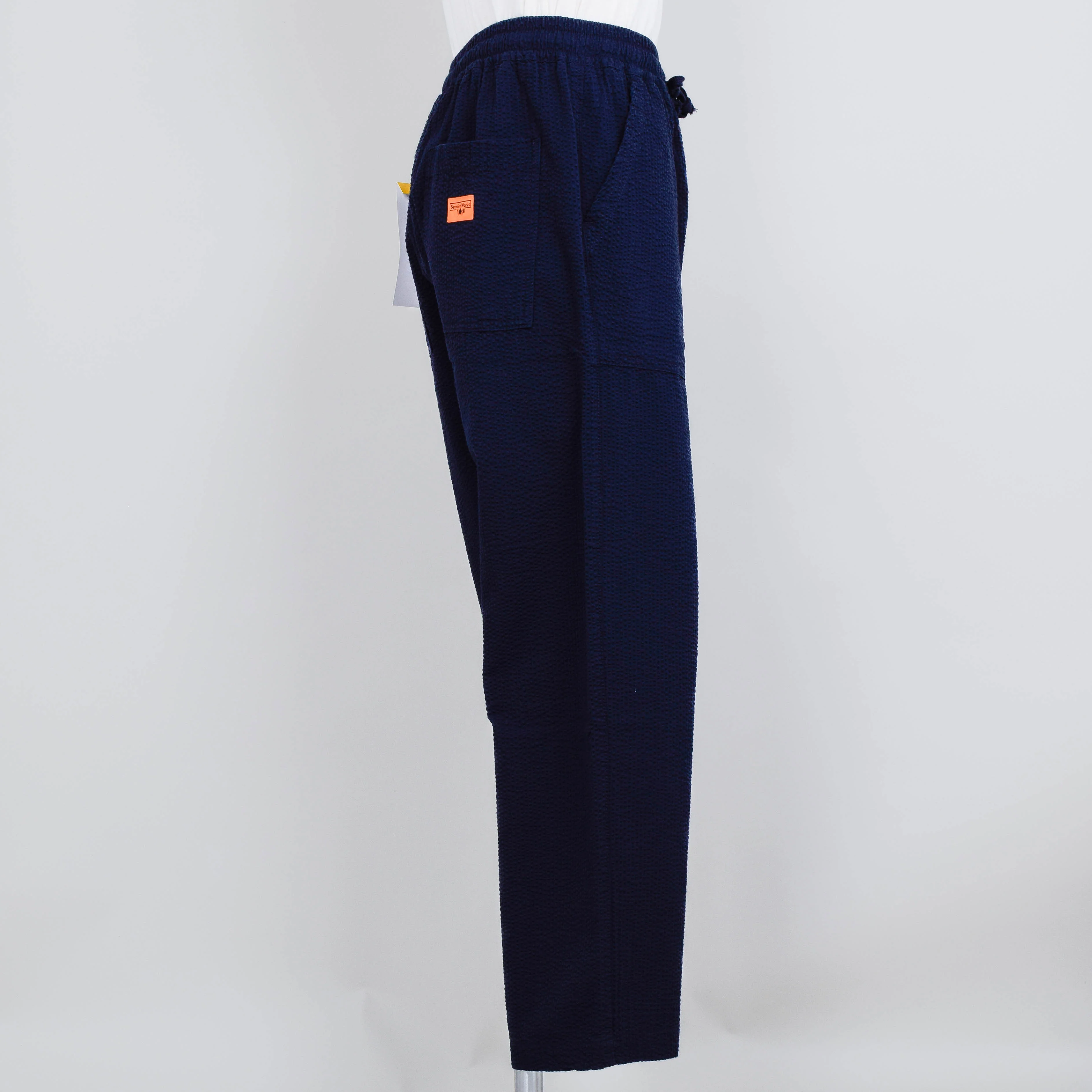 Service Works Seersucker Chef Pants - Dark Navy - Image 2