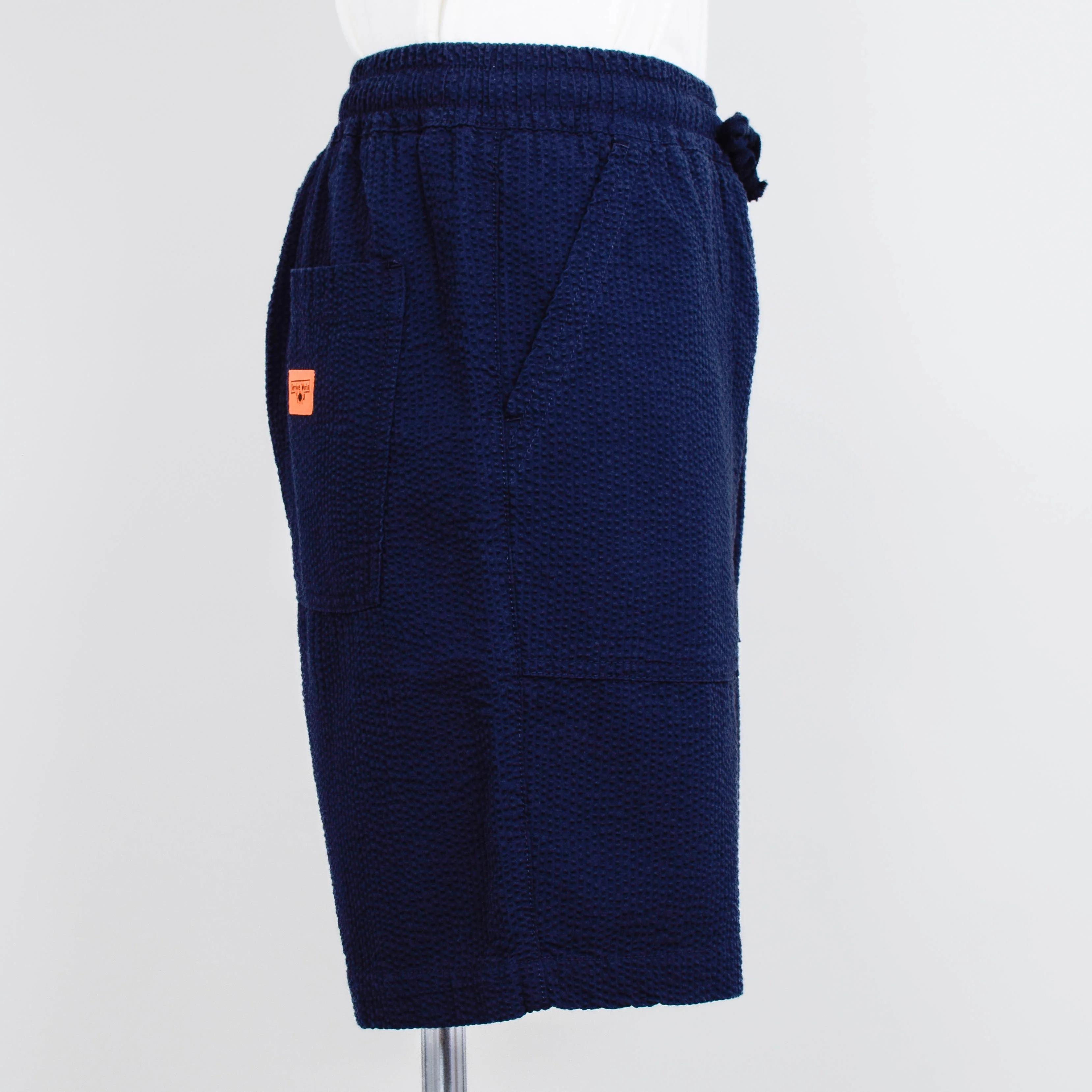Service Works Seersucker Chef Shorts - Dark Navy - Image 2