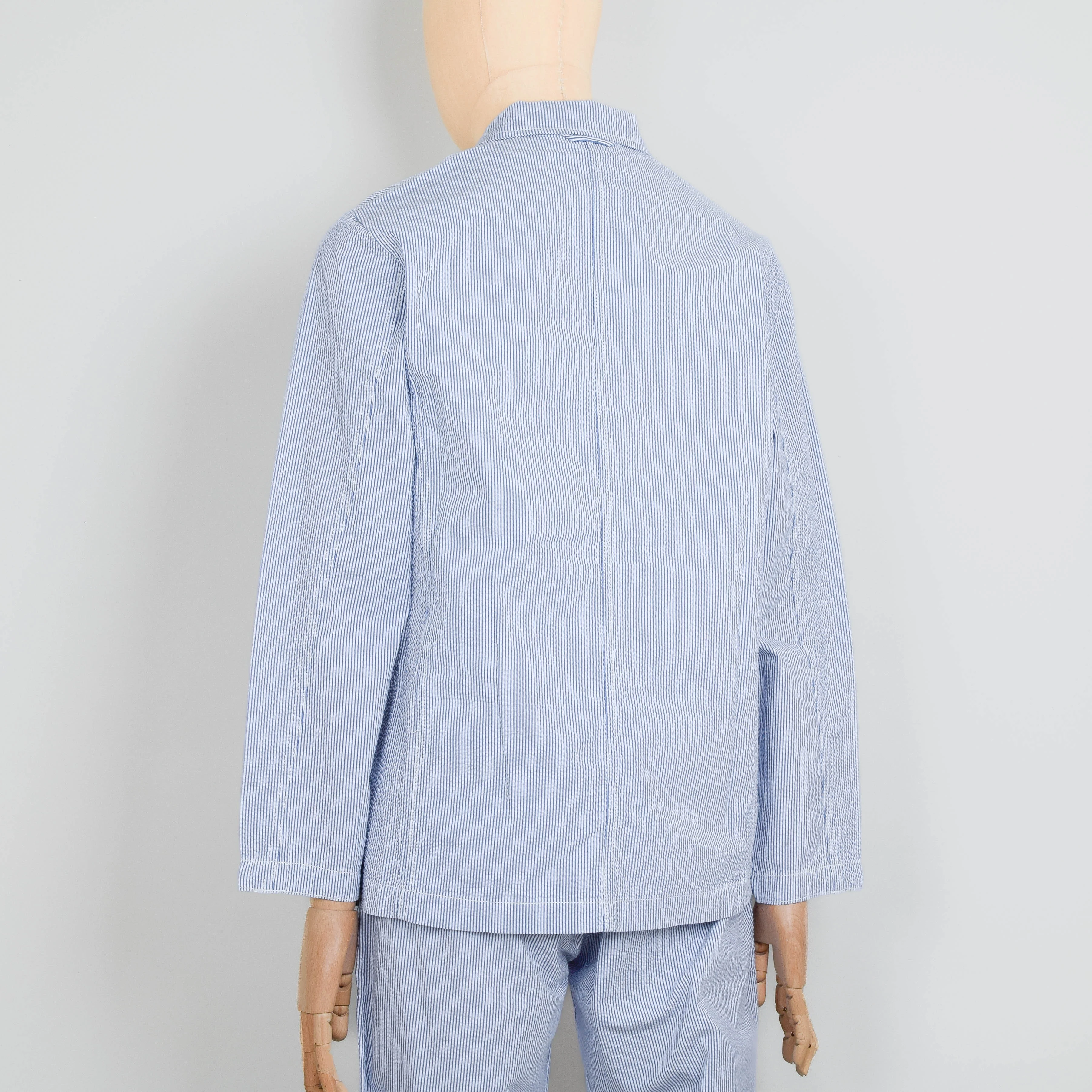 Service Works Seersucker Server Suit Jacket -Navy Stripe - Image 3