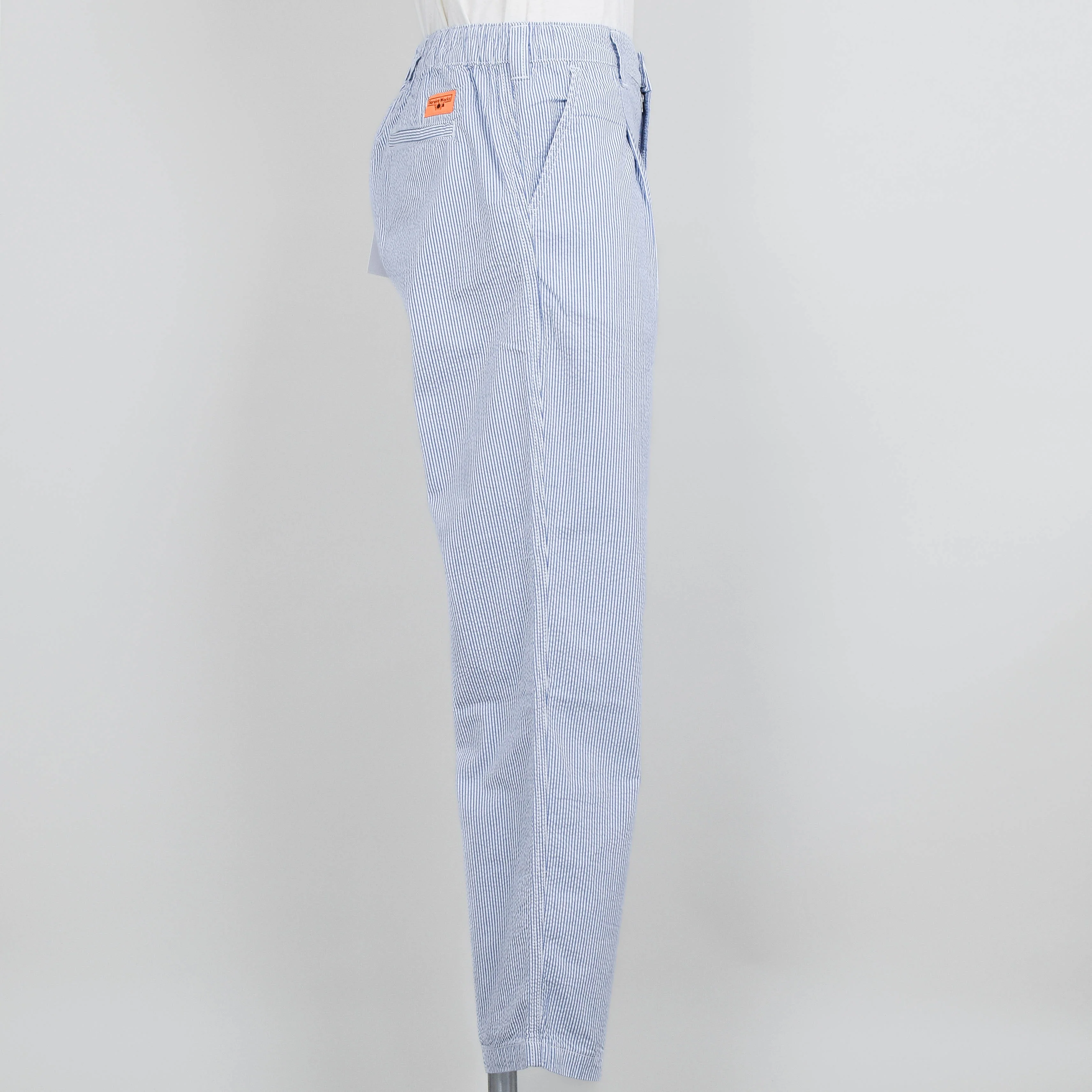 Service Works Seersucker Waiters Pants - Navy Stripe - Image 2