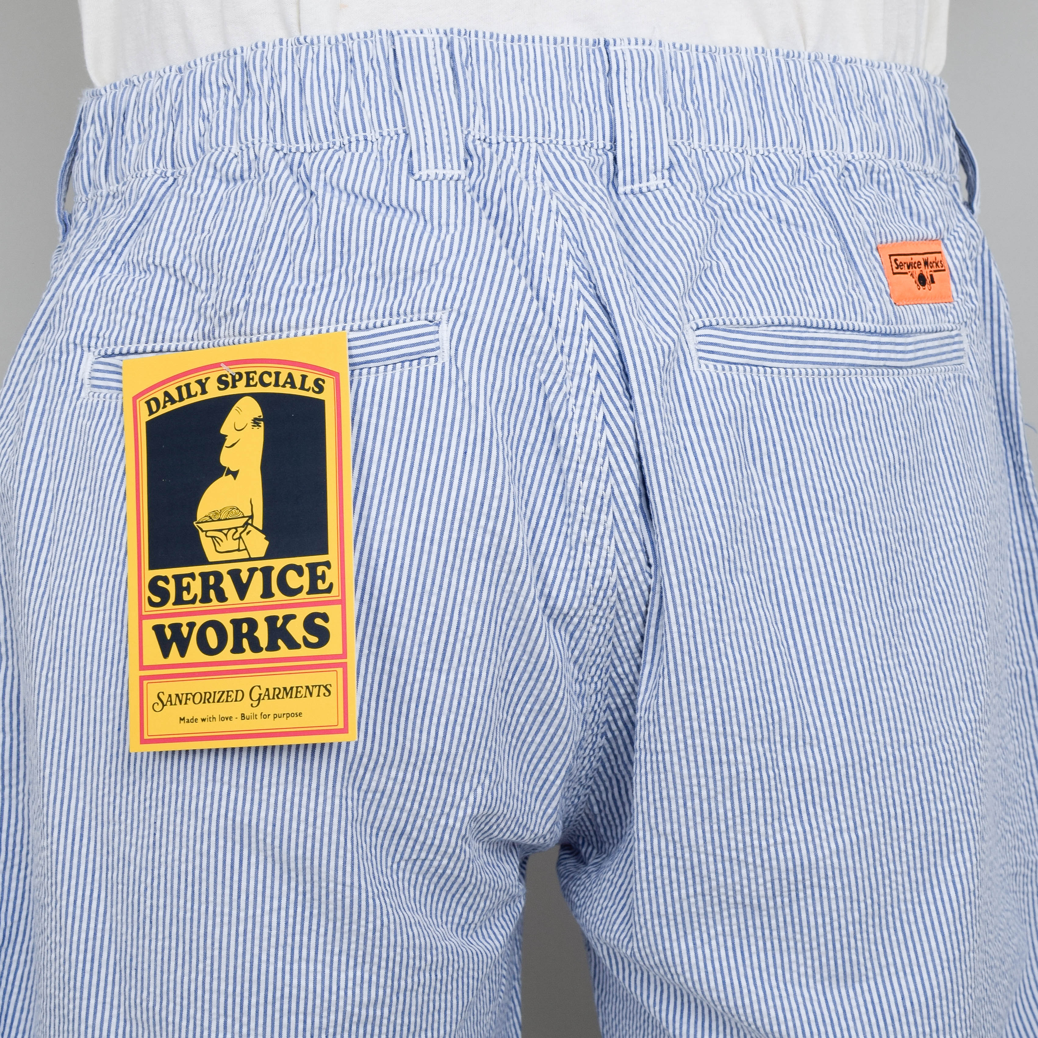Service Works Seersucker Waiters Pants - Navy Stripe - Image 3