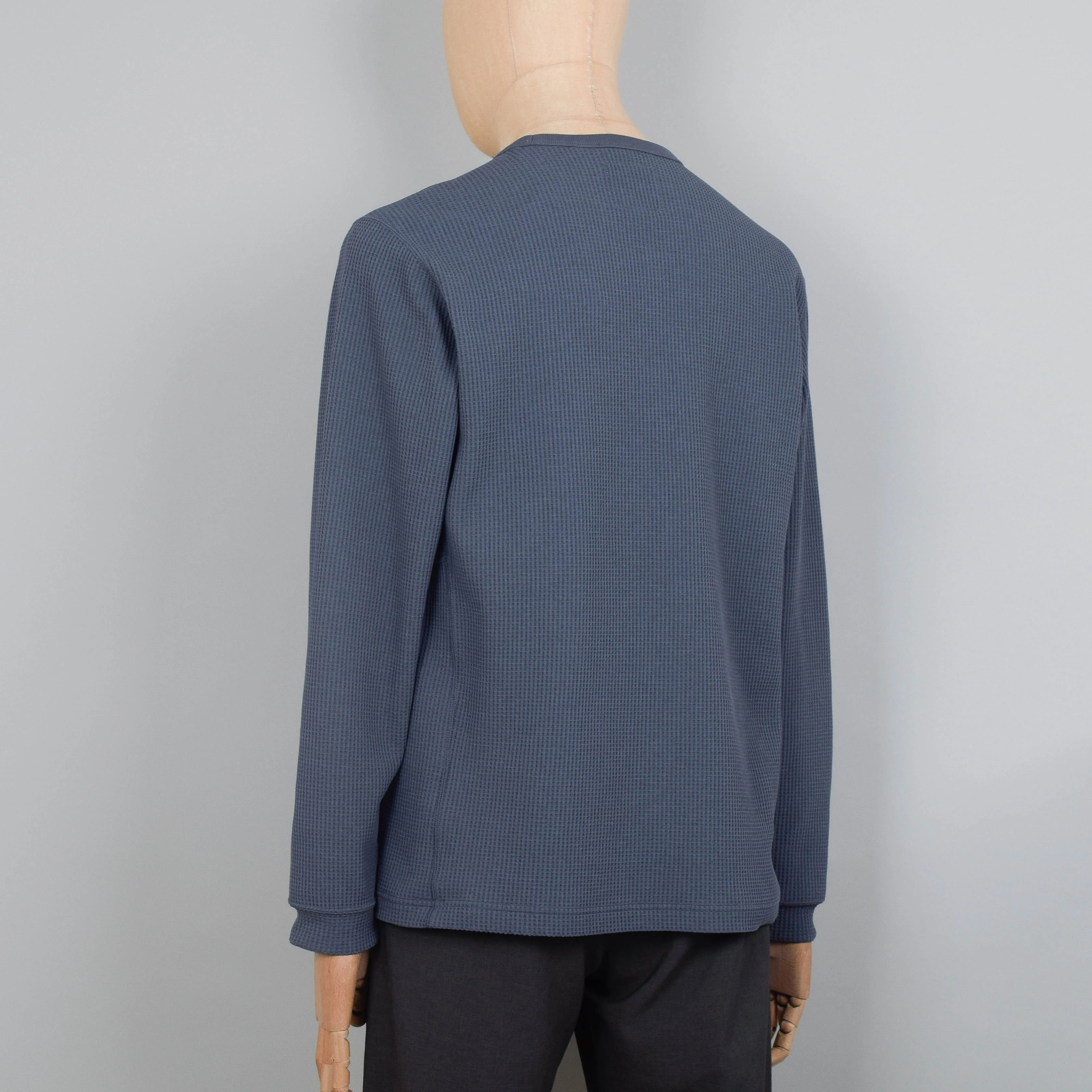 Snow Peak Dry Waffle Long Sleeve T-Shirt - Grey - Image 4