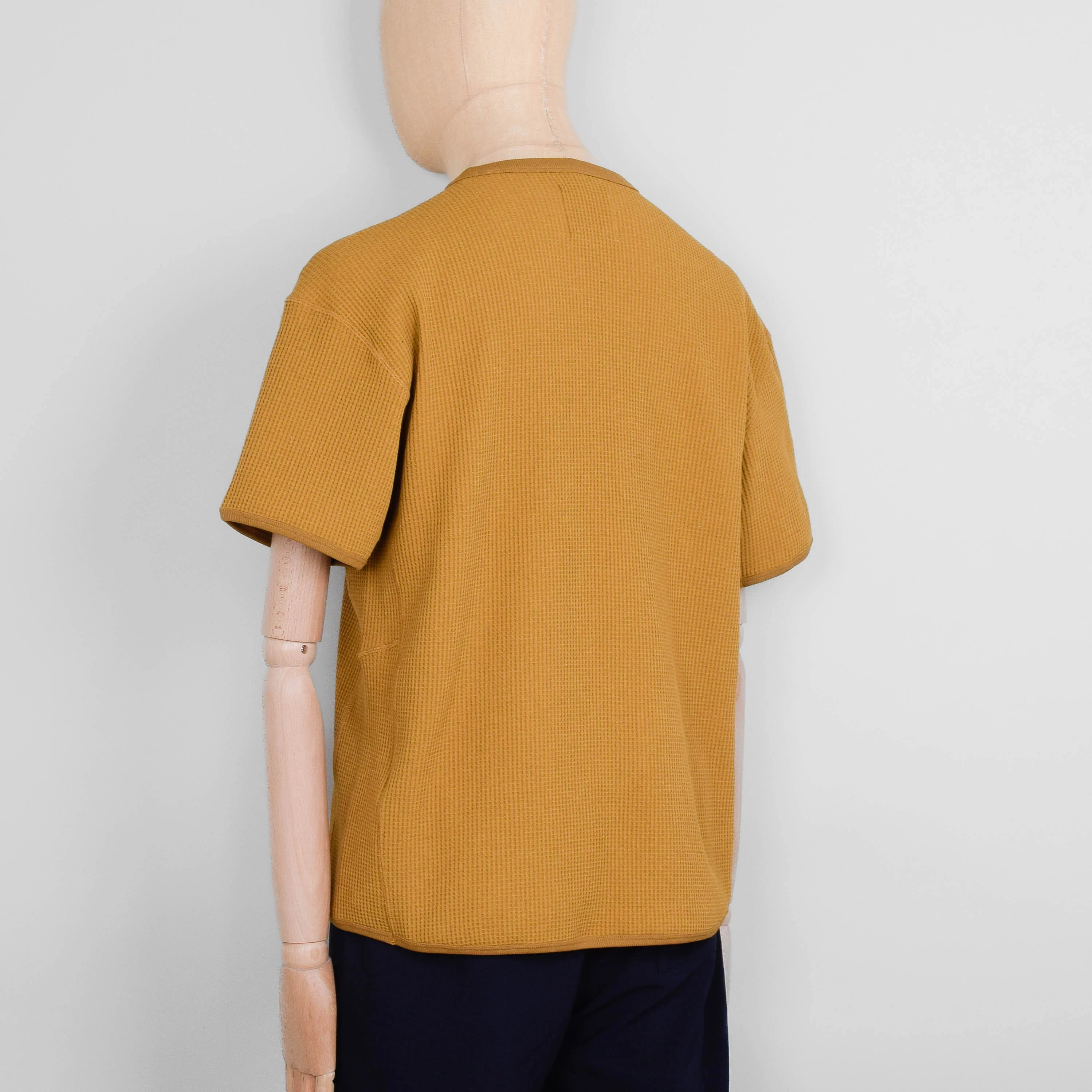 Snow Peak Dry Waffle T-Shirt - Mustard - Image 3