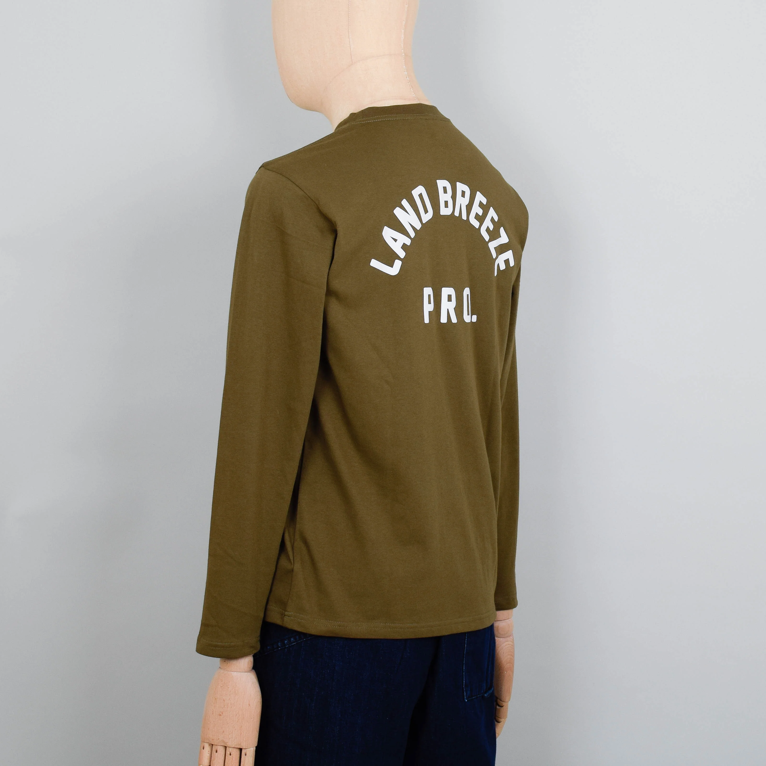 Snow Peak Foam Printed L/S T-Shirt - Olive - Image 3