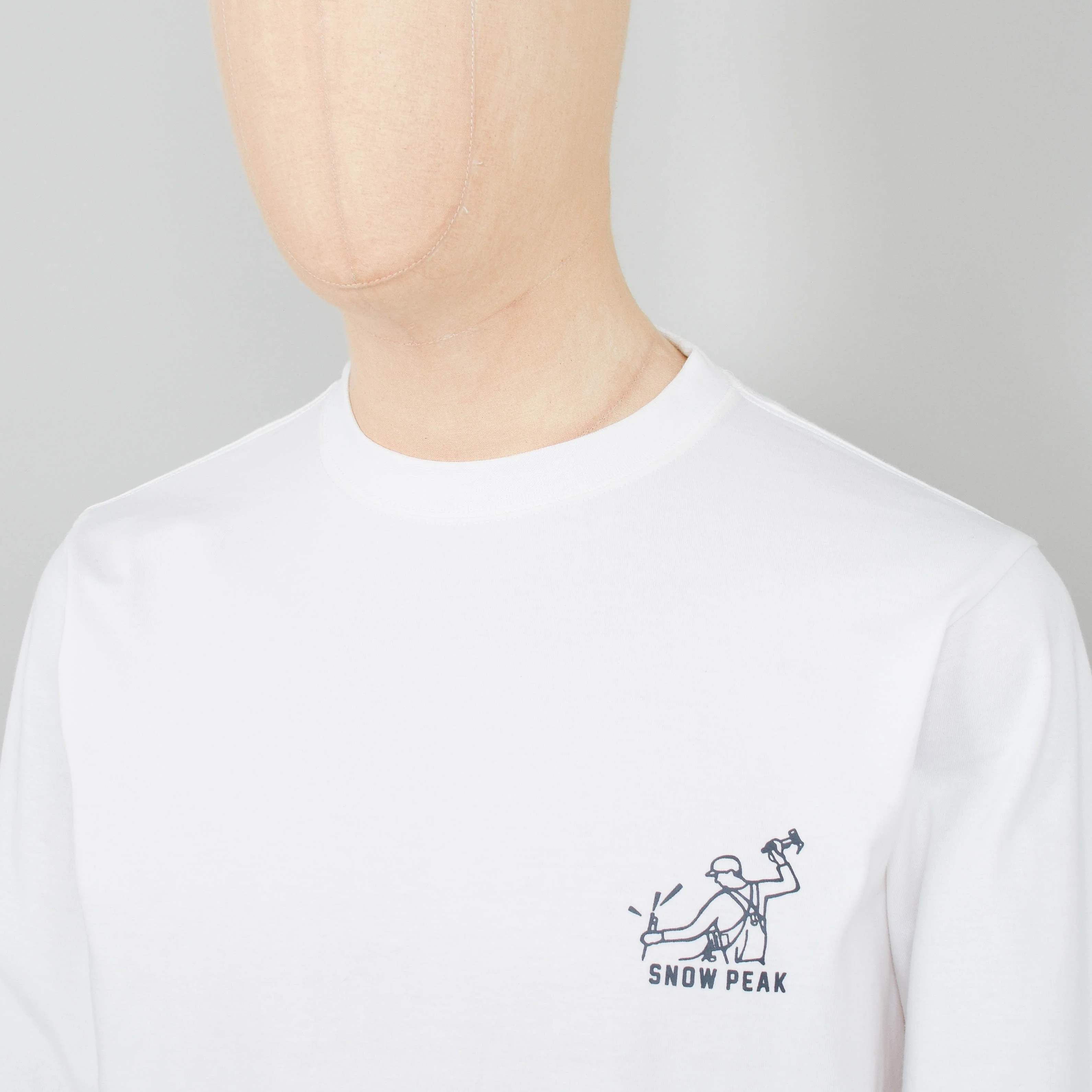 Snow Peak Foam Printed L/S T-Shirt - White - Image 2