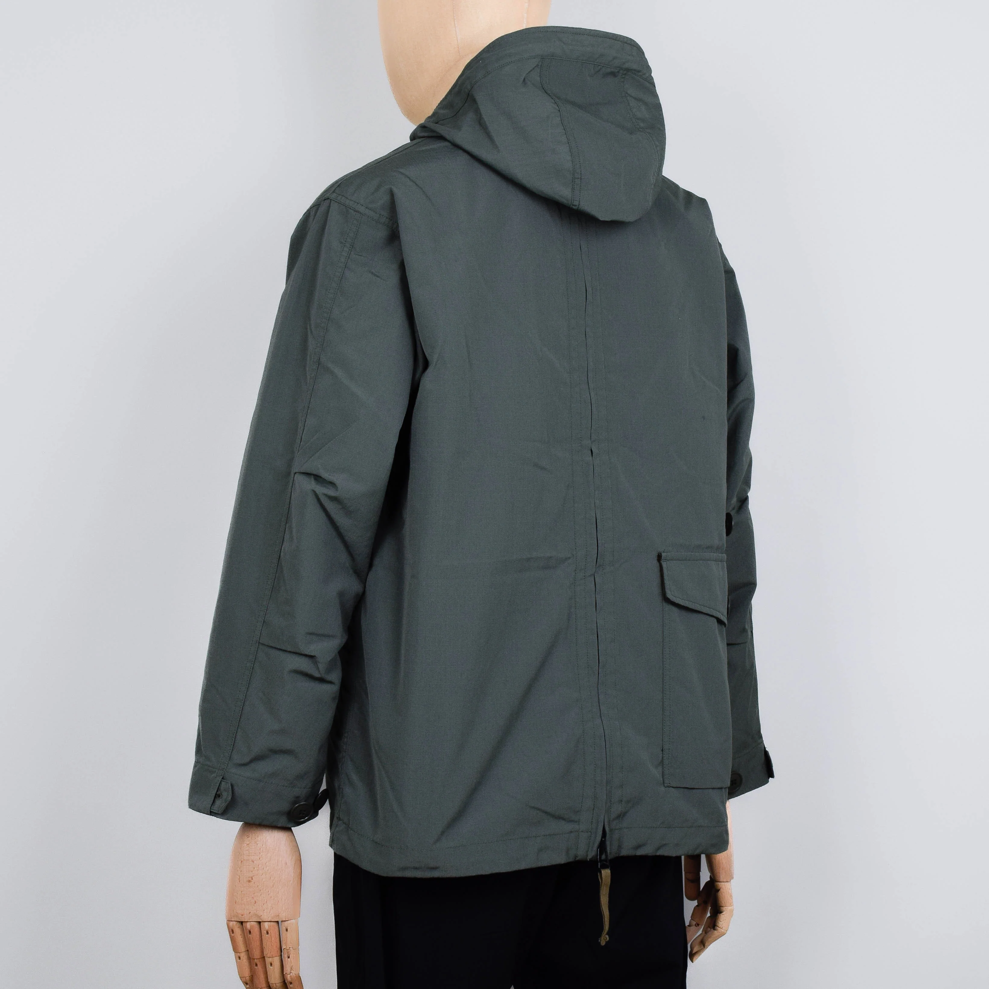Snow Peak TAKIBI Ripstop Adjustable Fishtail Coat - Olive - Image 3