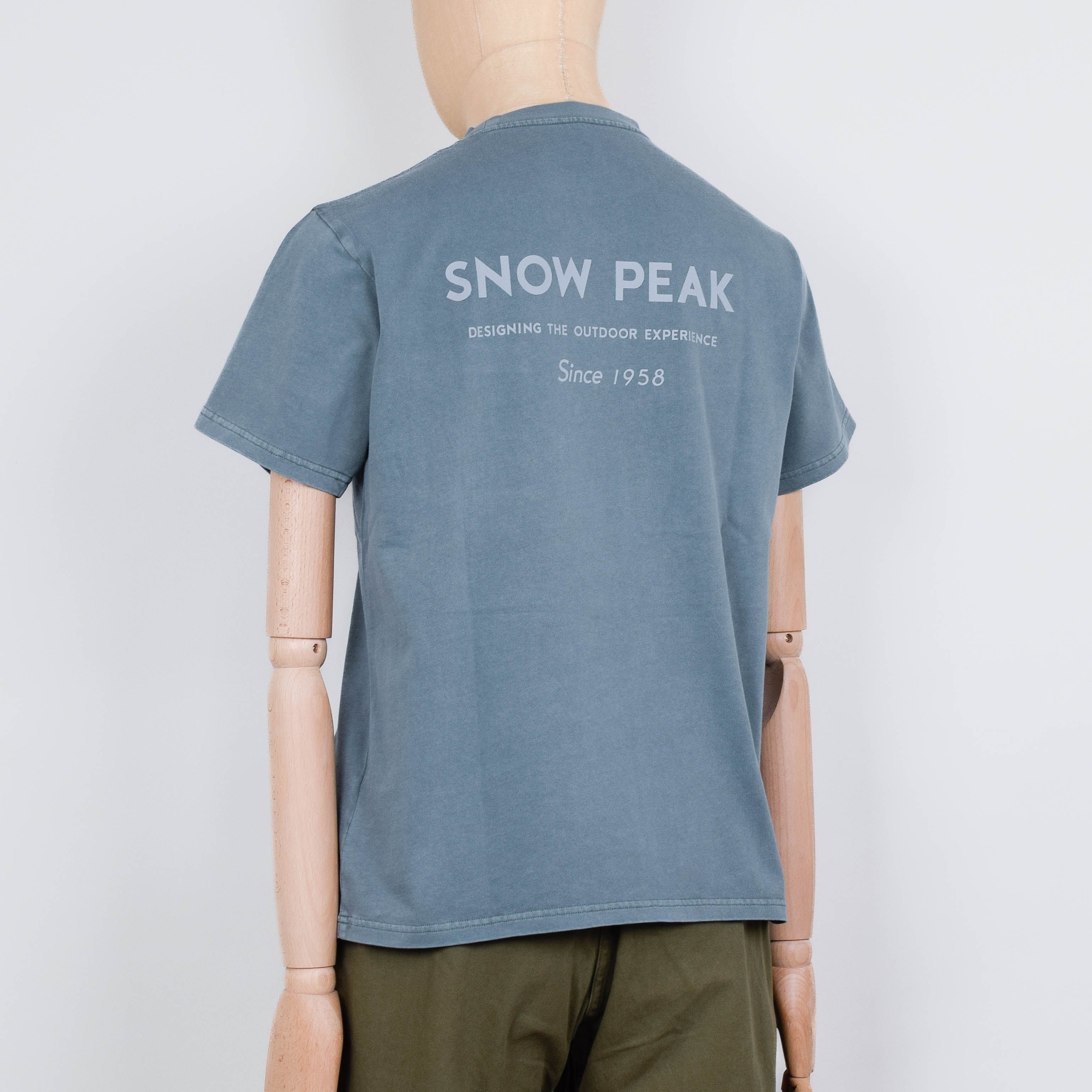 Snow Peak Garment Dyed T-Shirt - Dark Green - Image 2