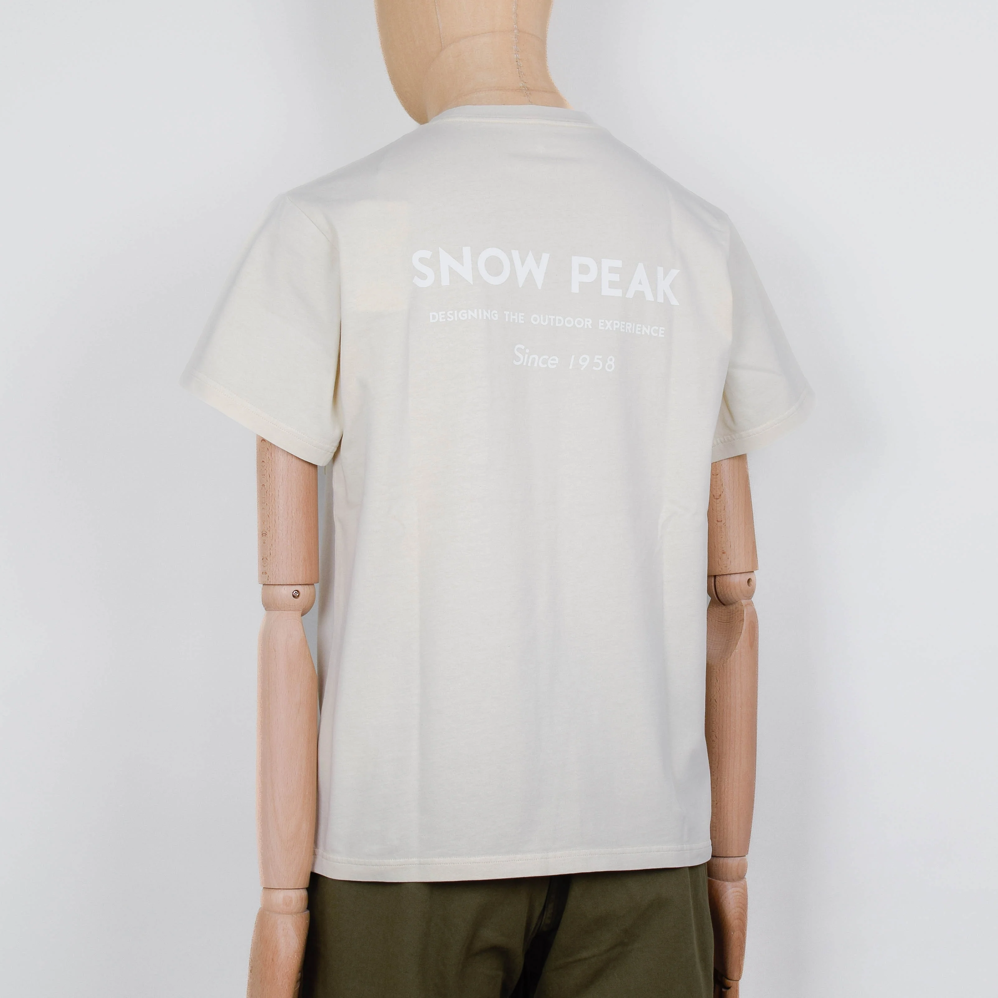 Snow Peak Garment Dyed T-Shirt - Ivory - Image 2