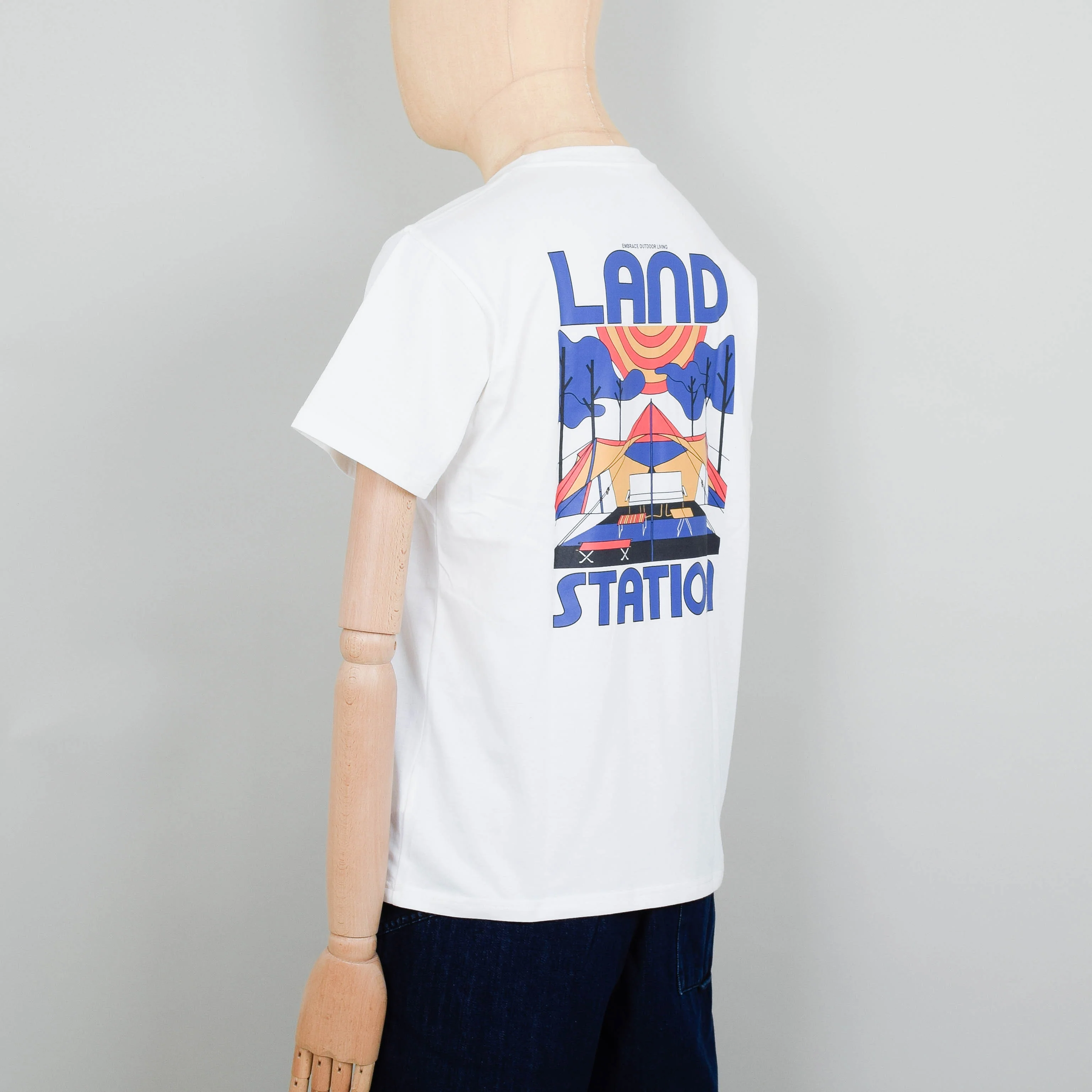 Snow Peak Land Station T-Shirt - White - Image 3