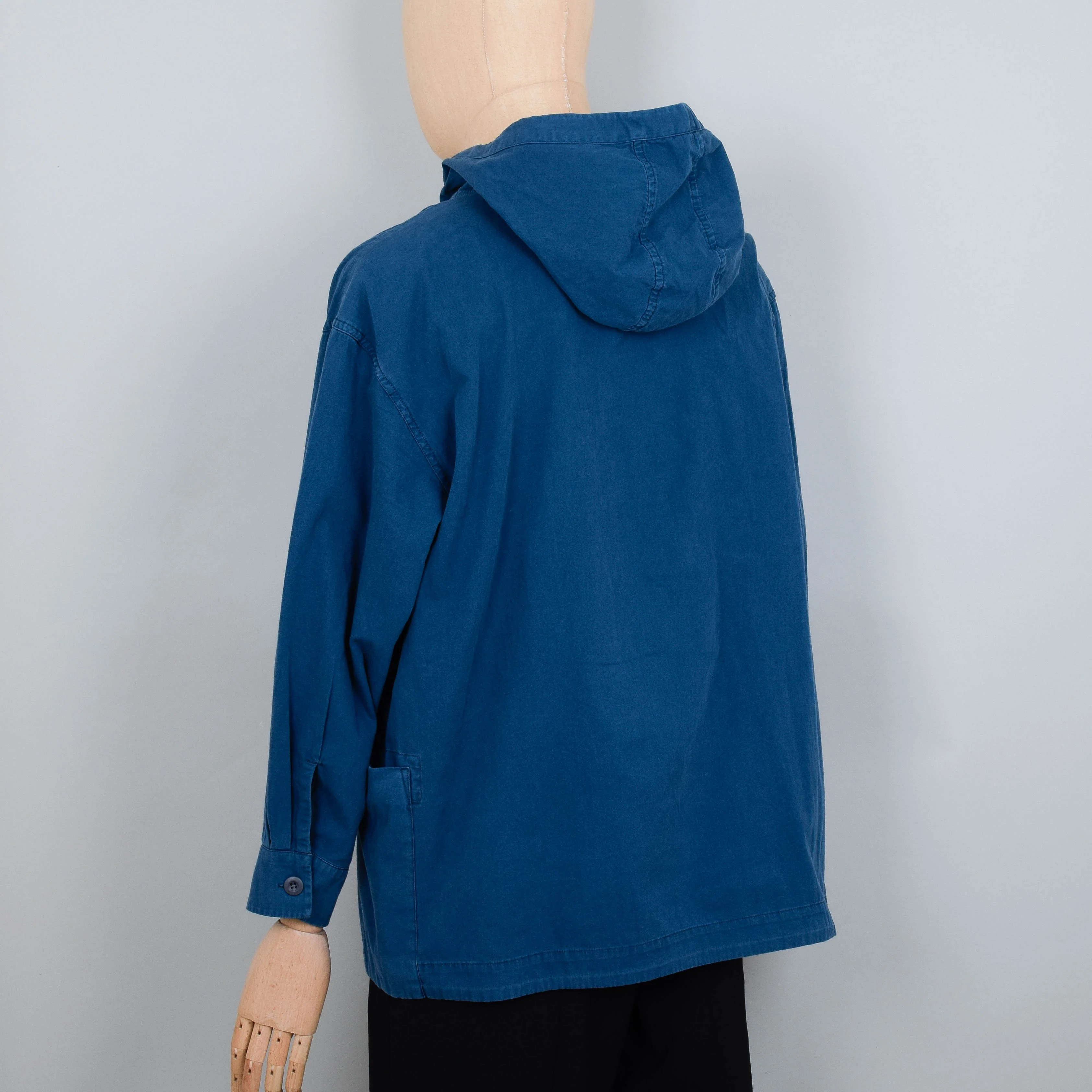 Snow Peak Natural Dyed Recycled Cotton Parka - Blue - Image 3