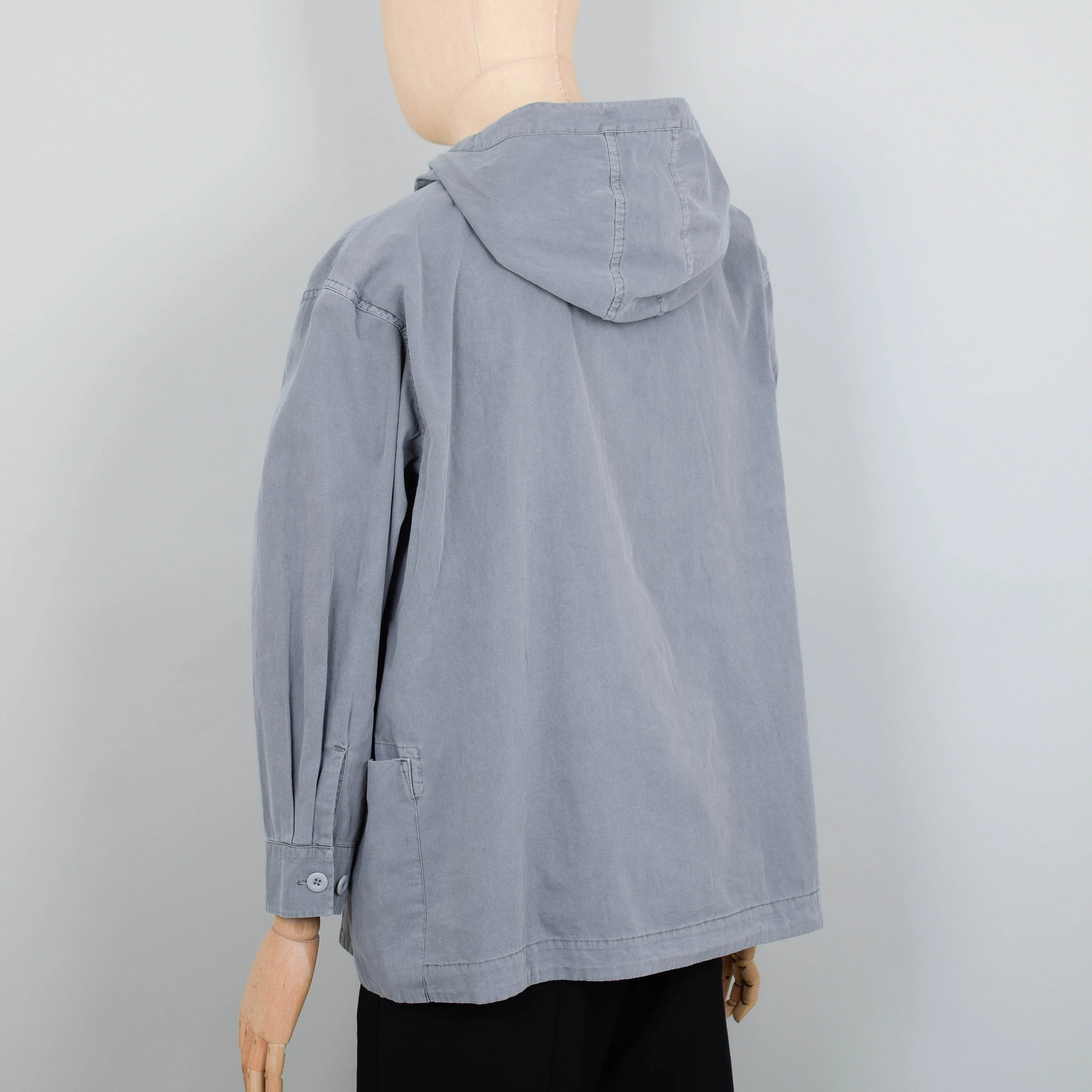 Snow Peak Natural Dyed Recycled Cotton Parka - Grey - Image 3
