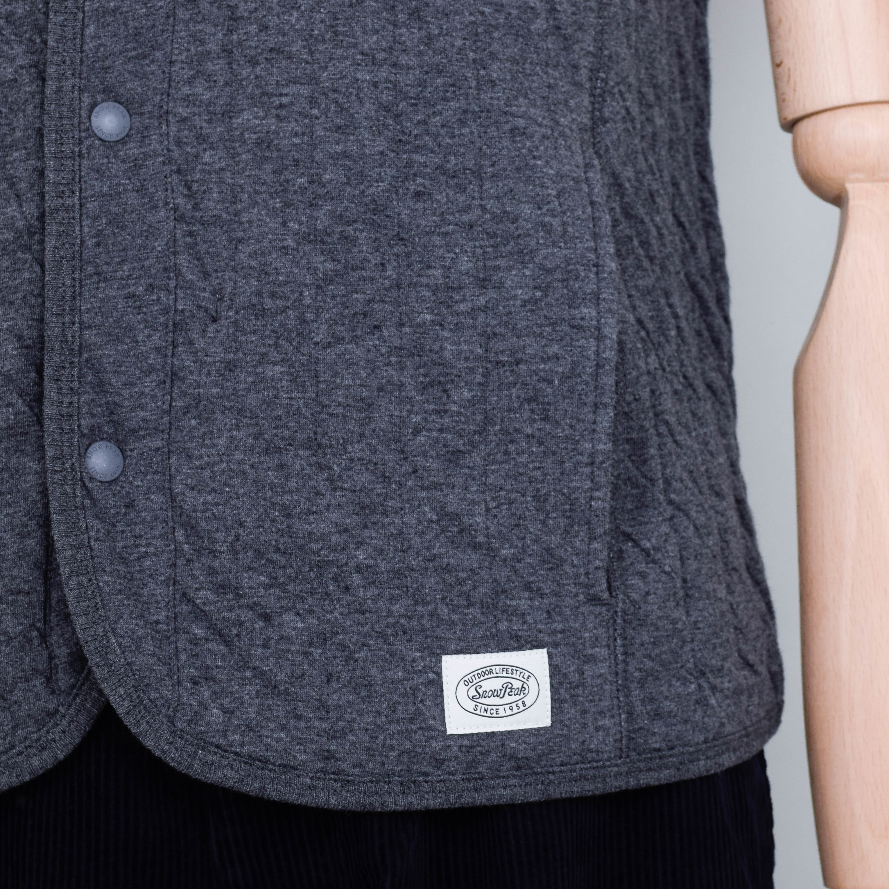 Snow Peak Natural Warm Stretch Vest - Grey - Image 3
