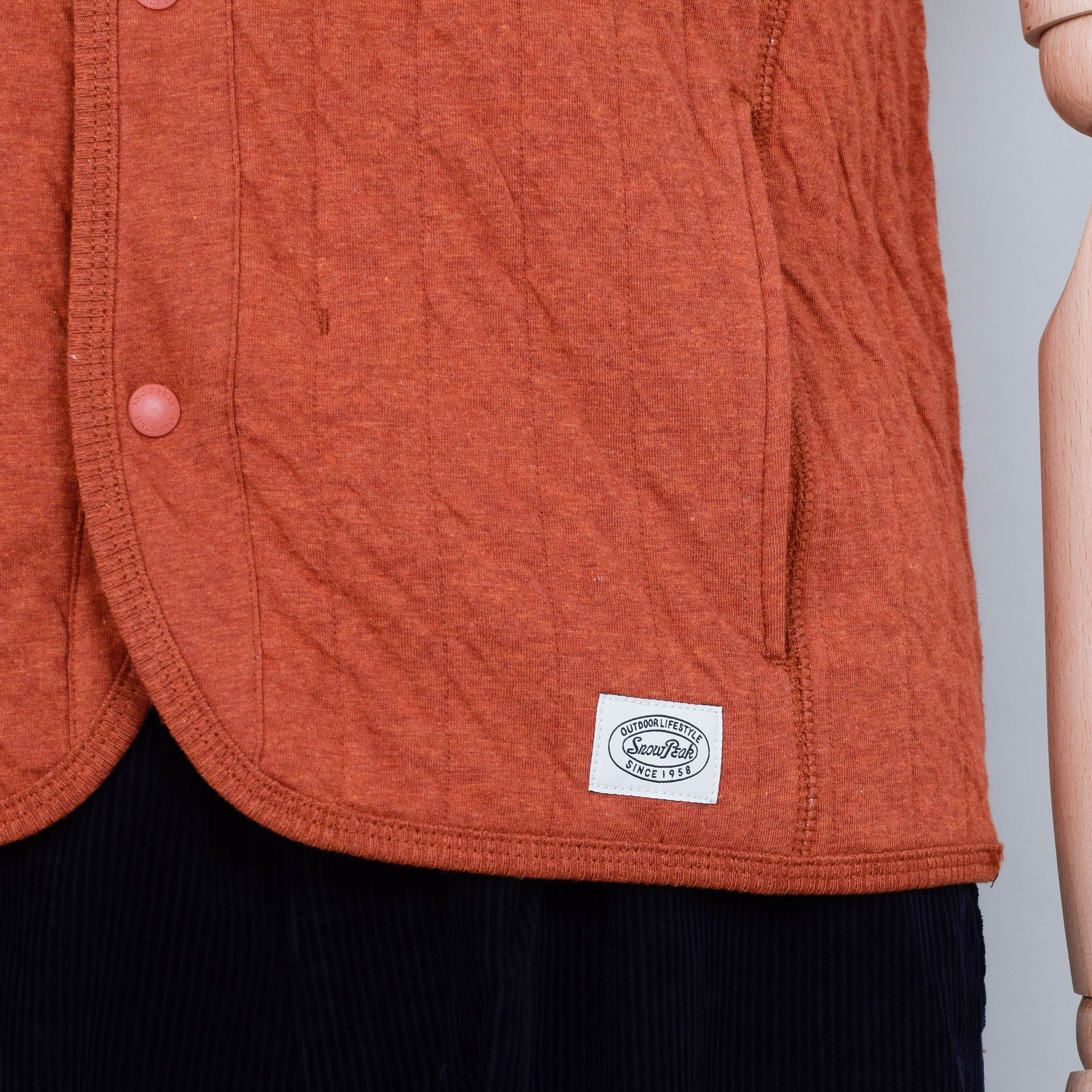 Snow Peak Natural Warm Stretch Vest - Orange - Image 3