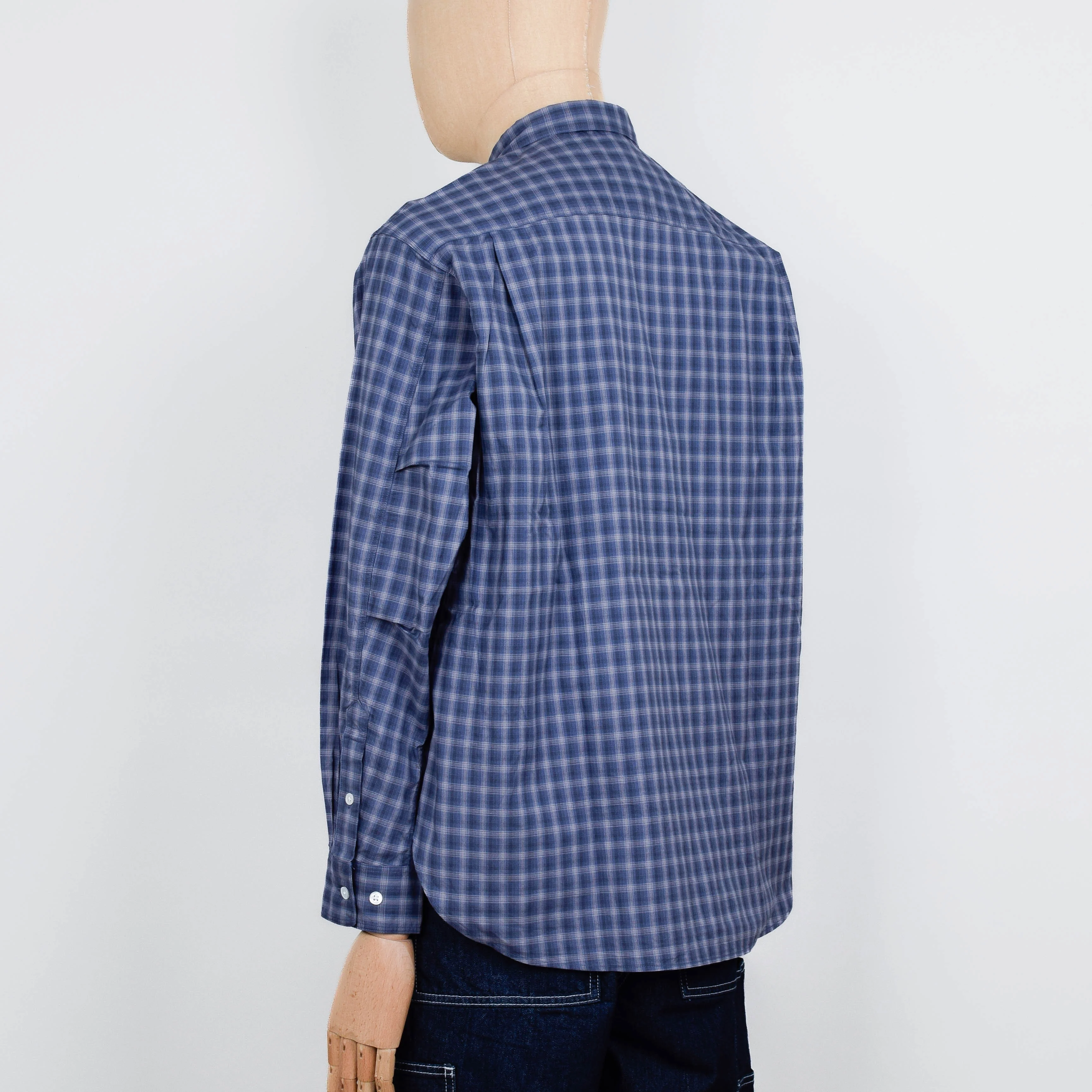 Snow Peak Ombre Check Shirt - Blue Check - Image 3