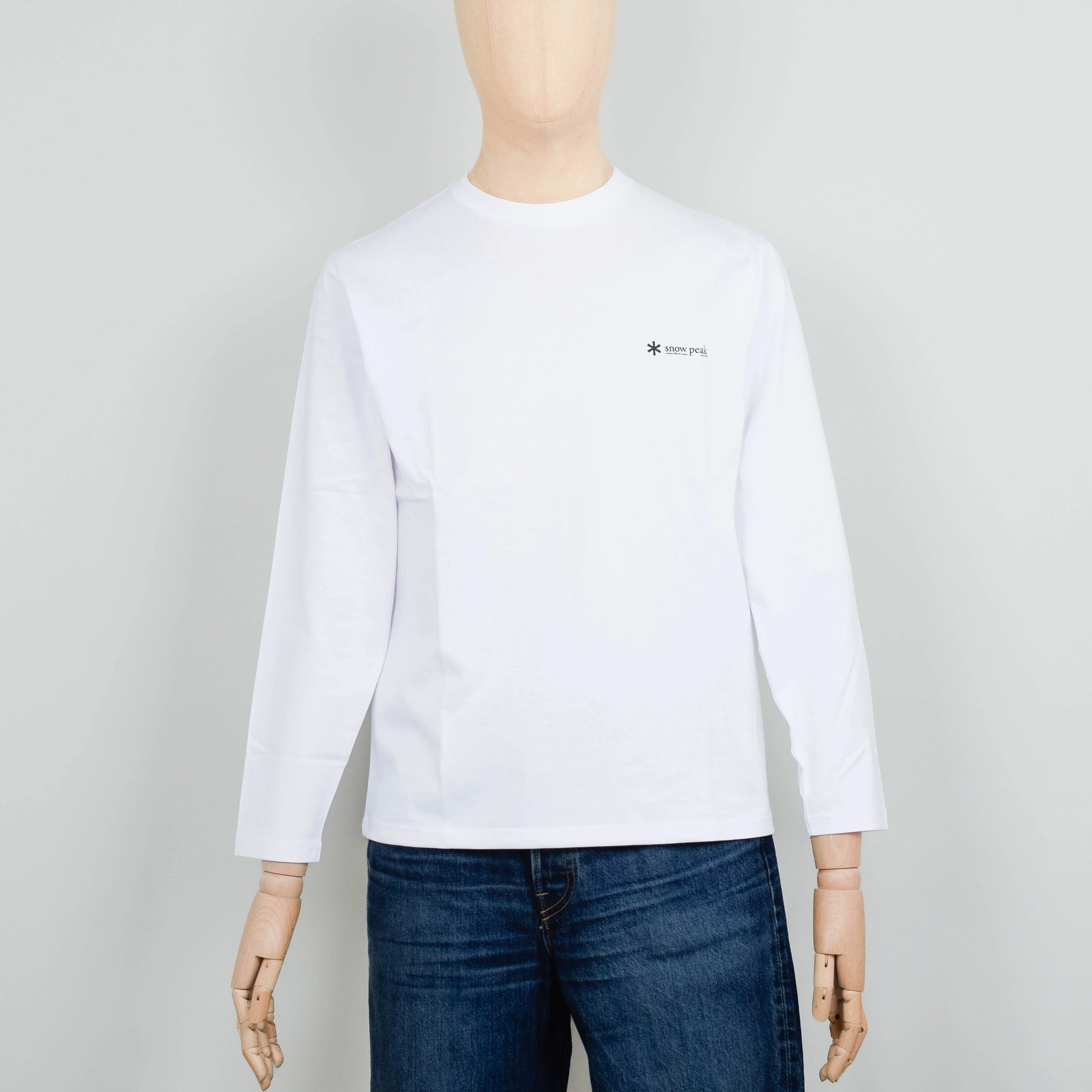 Snow Peak Onepoint Logo Long Sleeve T-Shirt - White