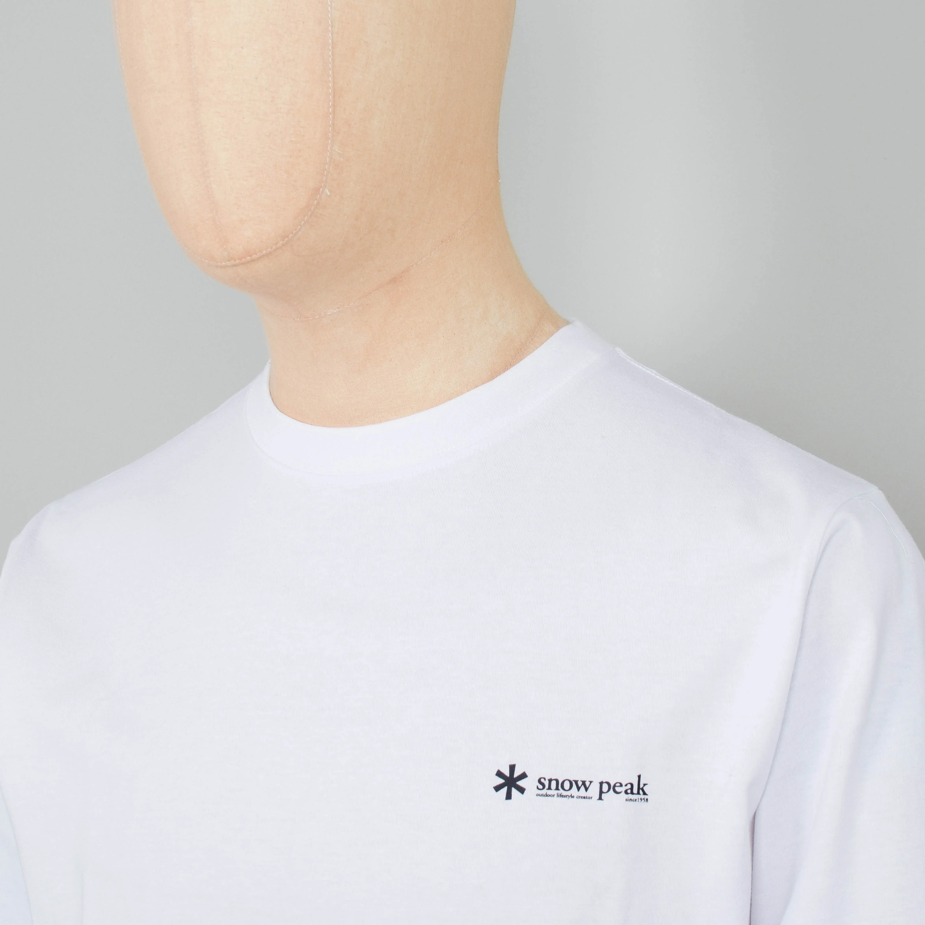 Snow Peak Onepoint Logo Long Sleeve T-Shirt - White - Image 2
