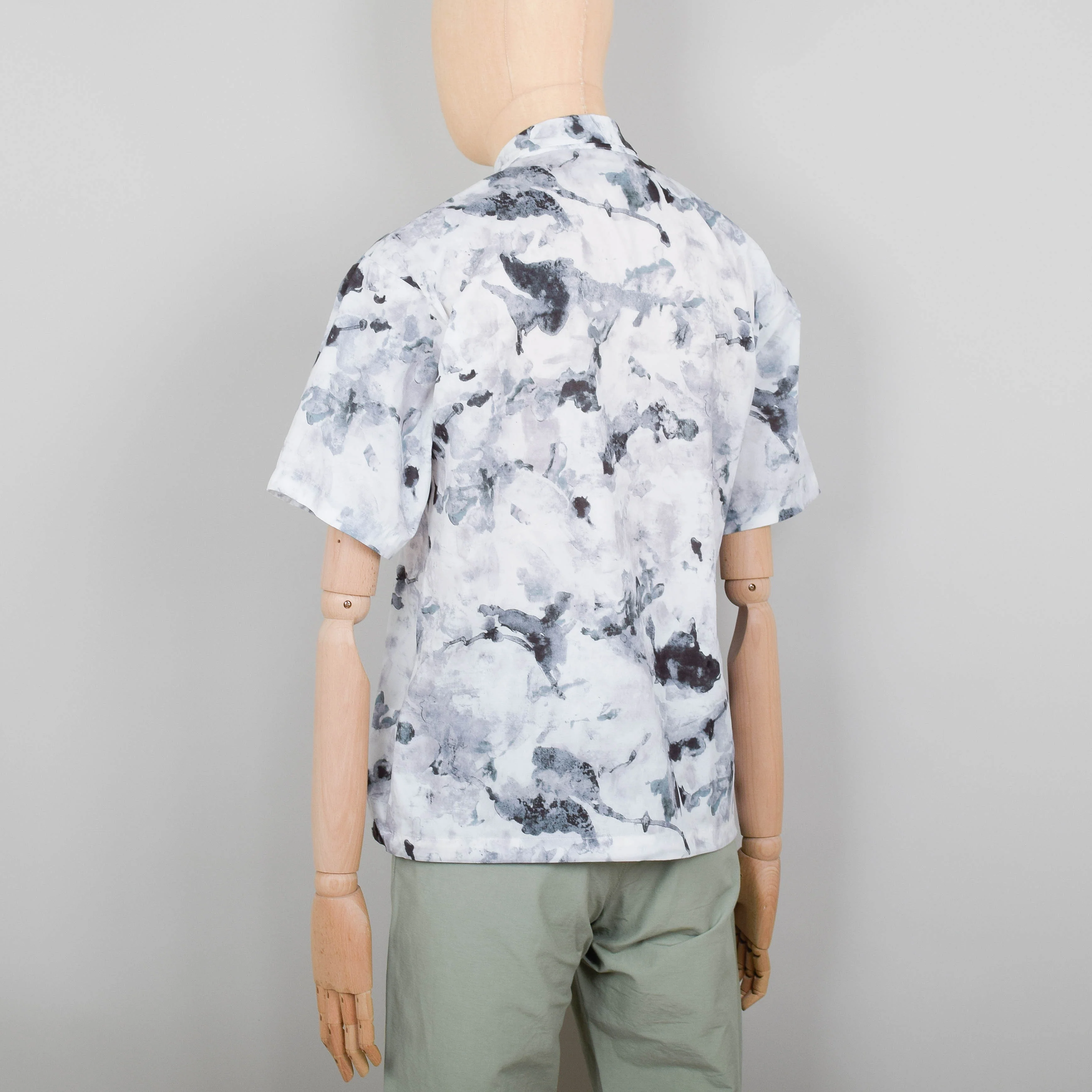 Snow Peak Printed Quick Dry Polo Shirt - Grey - Image 3