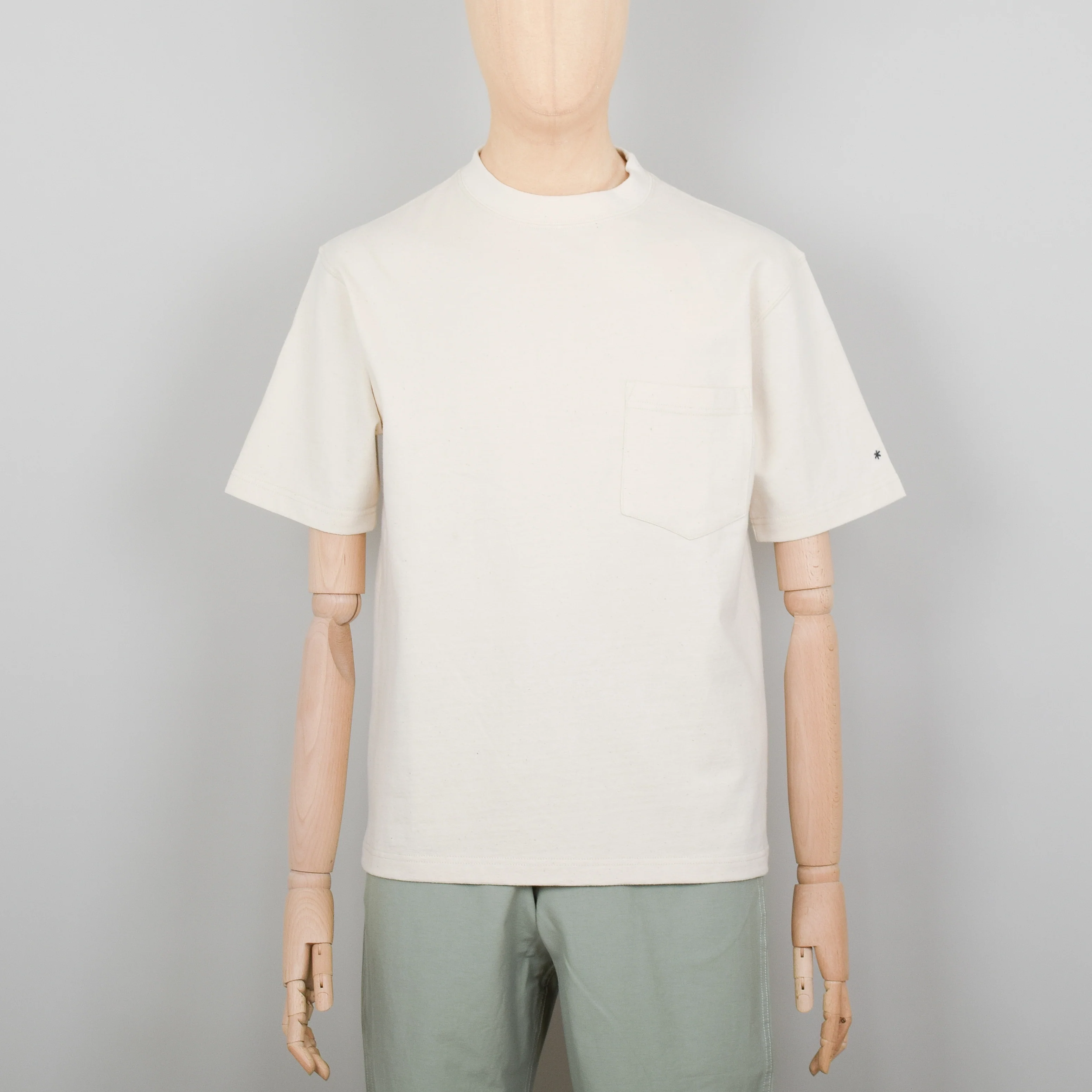 Snow Peak Recycled Cotton Heavy T Shirt - Ecru