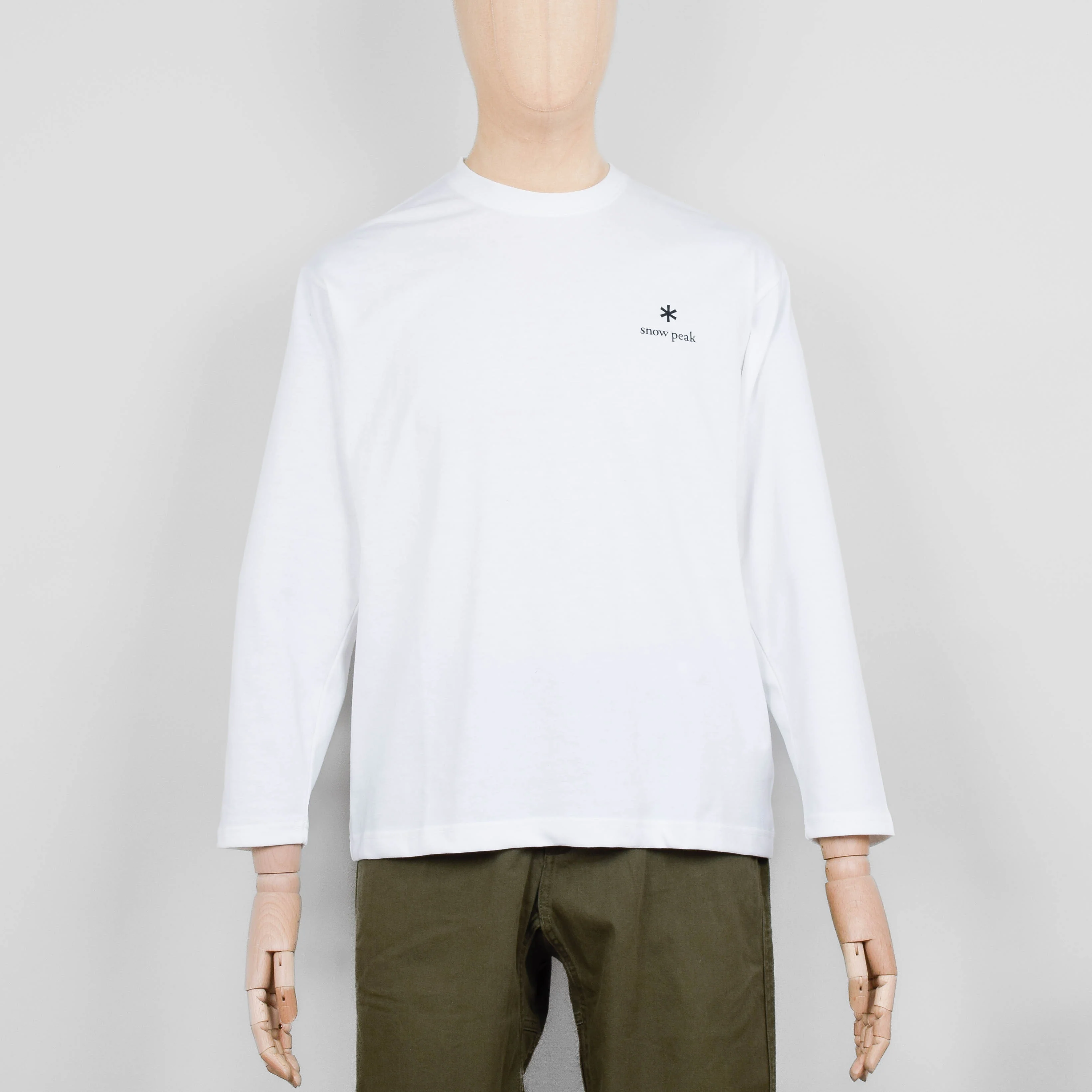 Snow Peak Standard Logo L/S T-Shirt - Off White