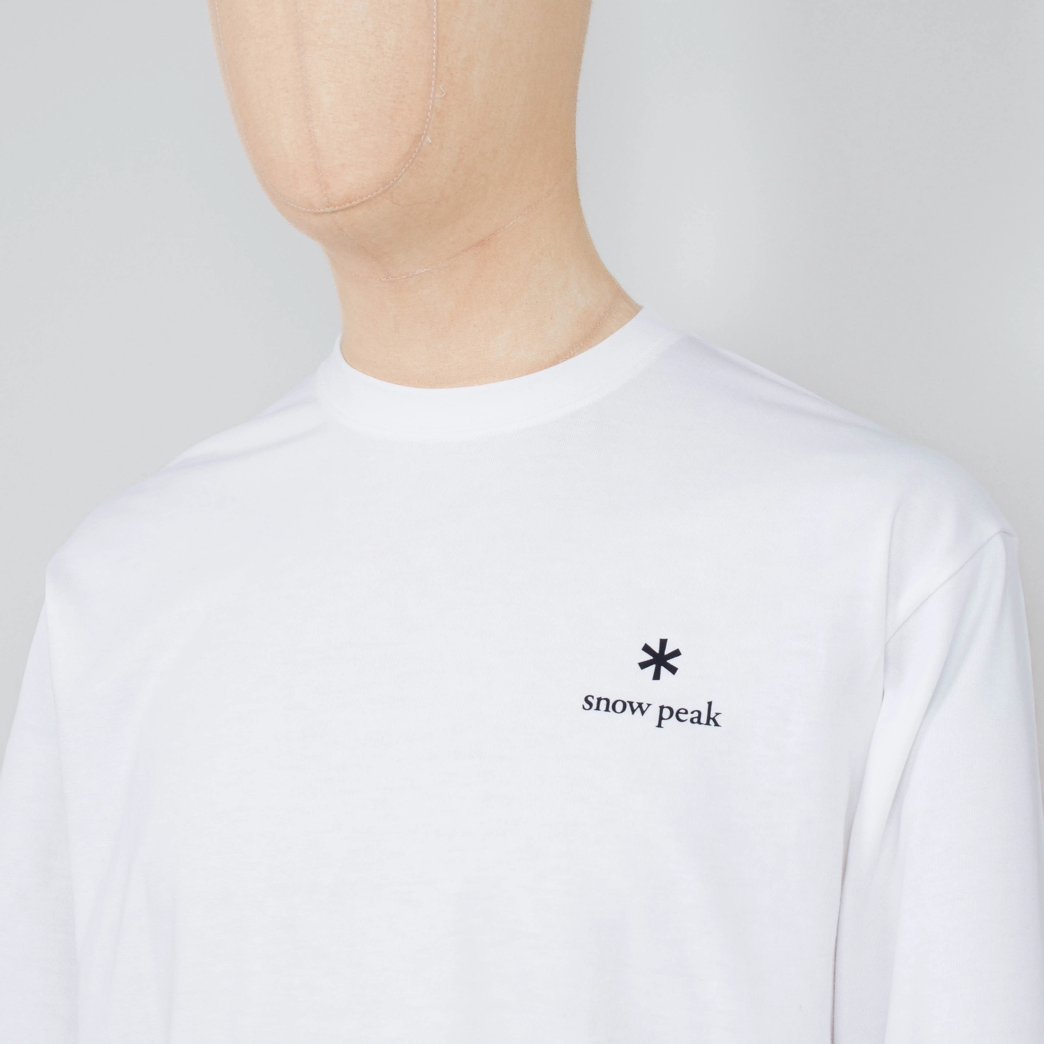 Snow Peak Standard Logo L/S T-Shirt - Off White - Image 2