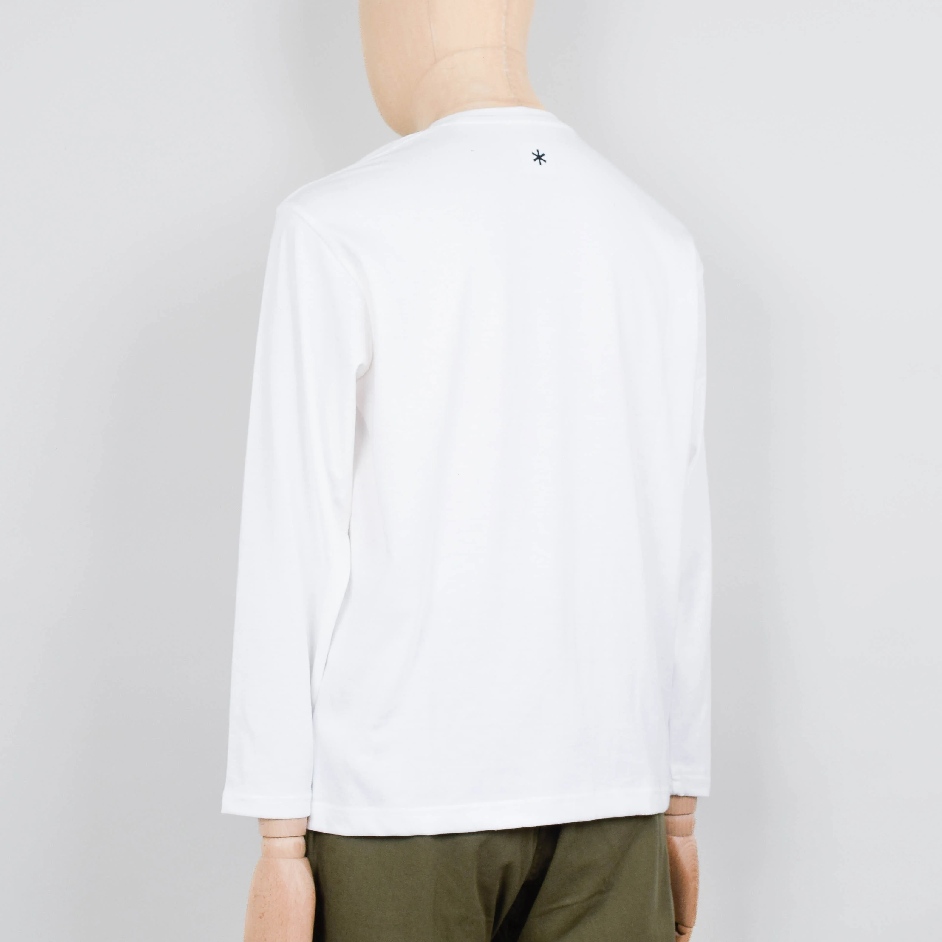 Snow Peak Standard Logo L/S T-Shirt - Off White - Image 3