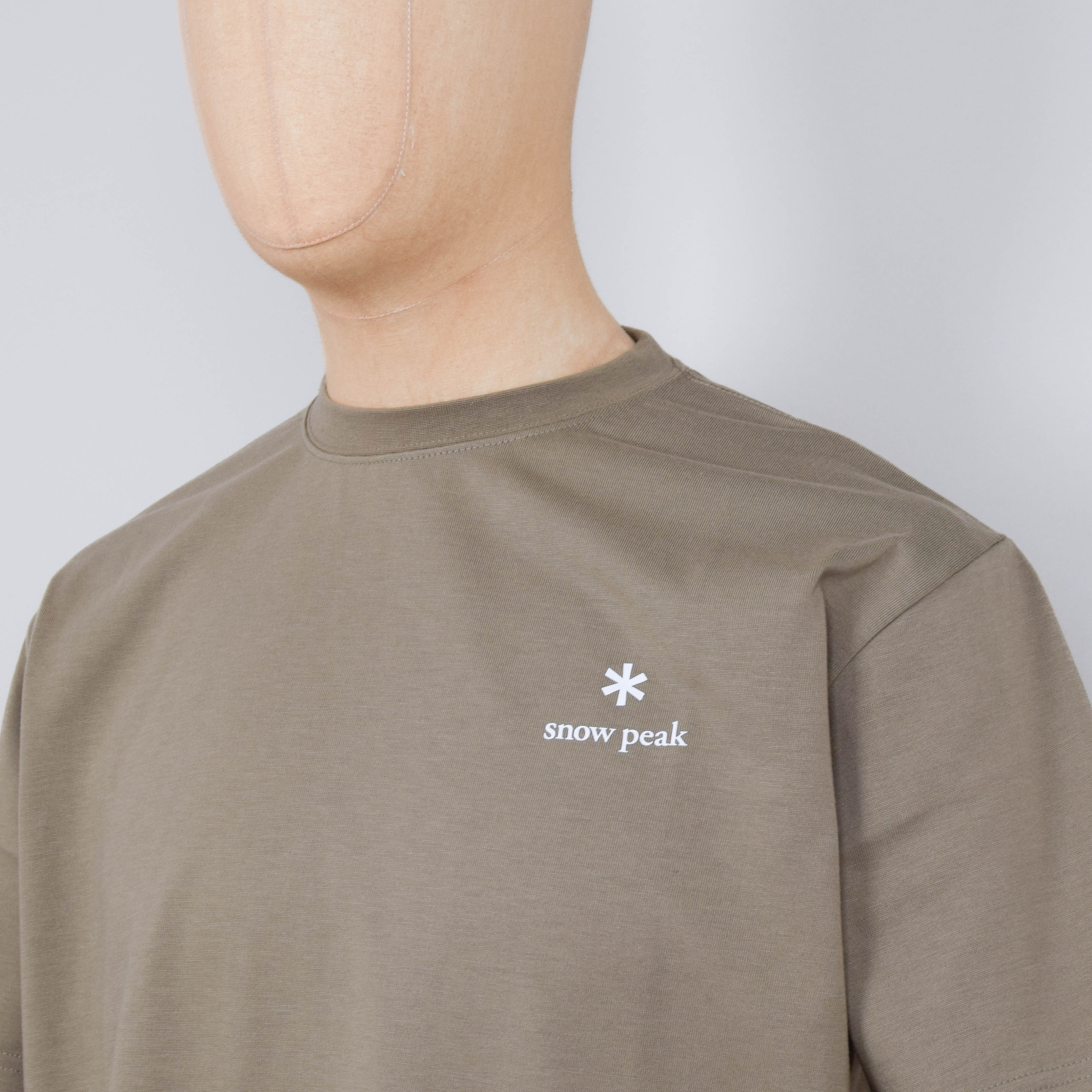 Snow Peak Standard Logo T-Shirt - Dark Beige - Image 2