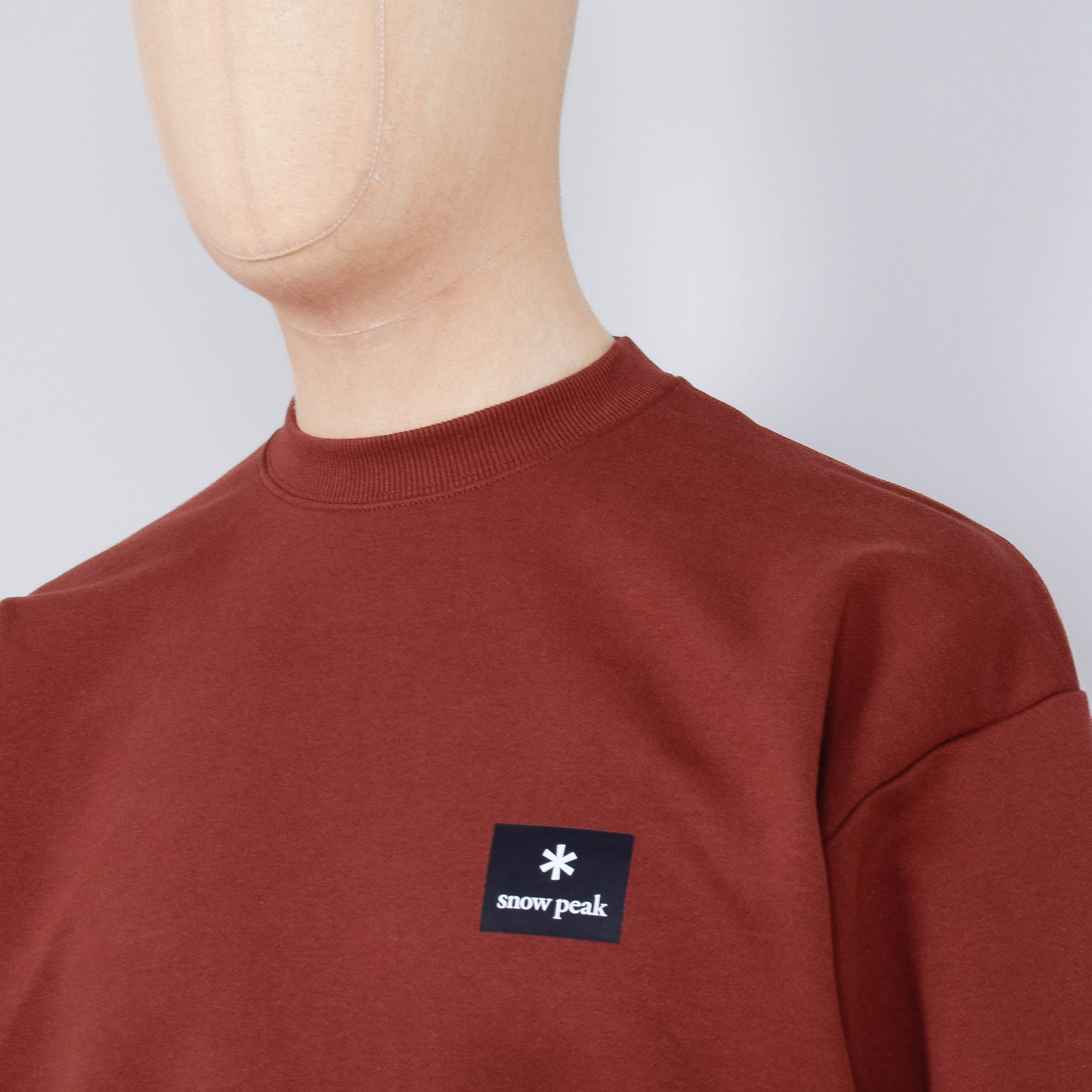 Snow Peak Standard Square Logo Pullover - Light Brown - Image 2