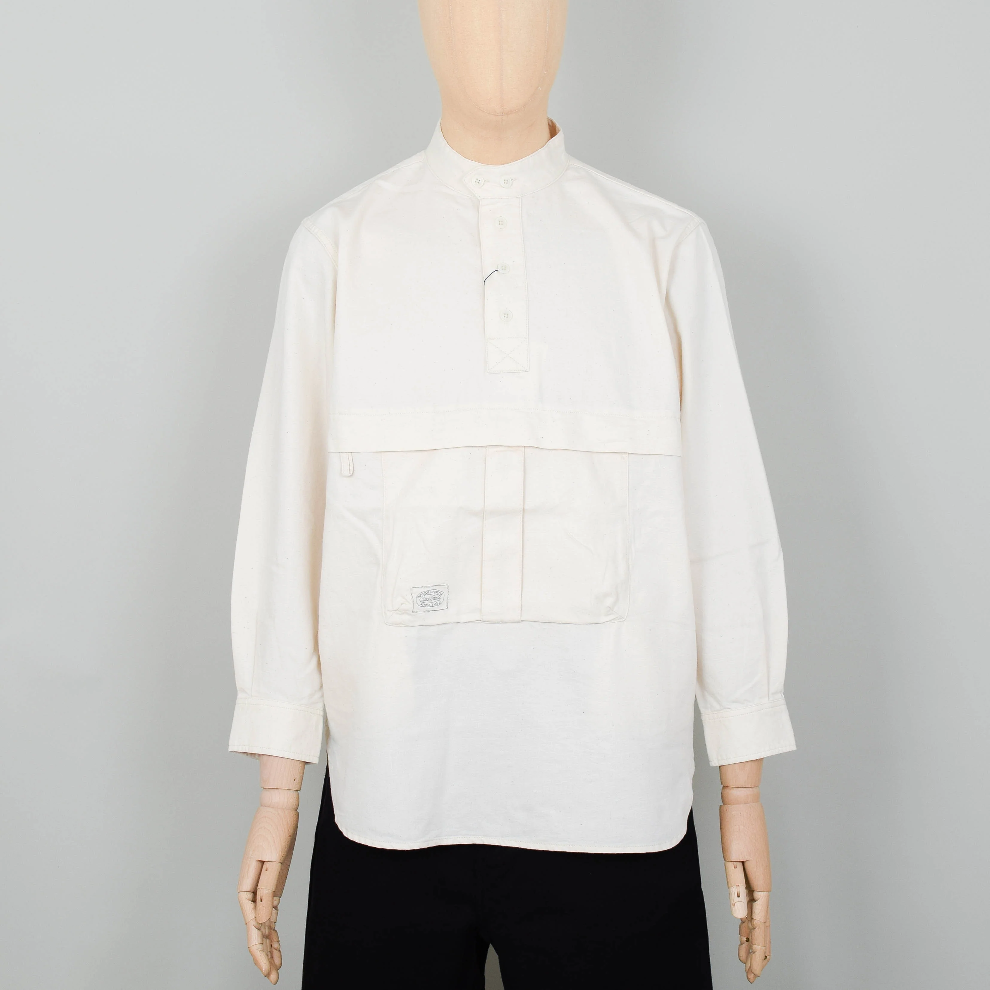 Snow Peak TAKIBI Light Denim Utility Pullover - Ecru