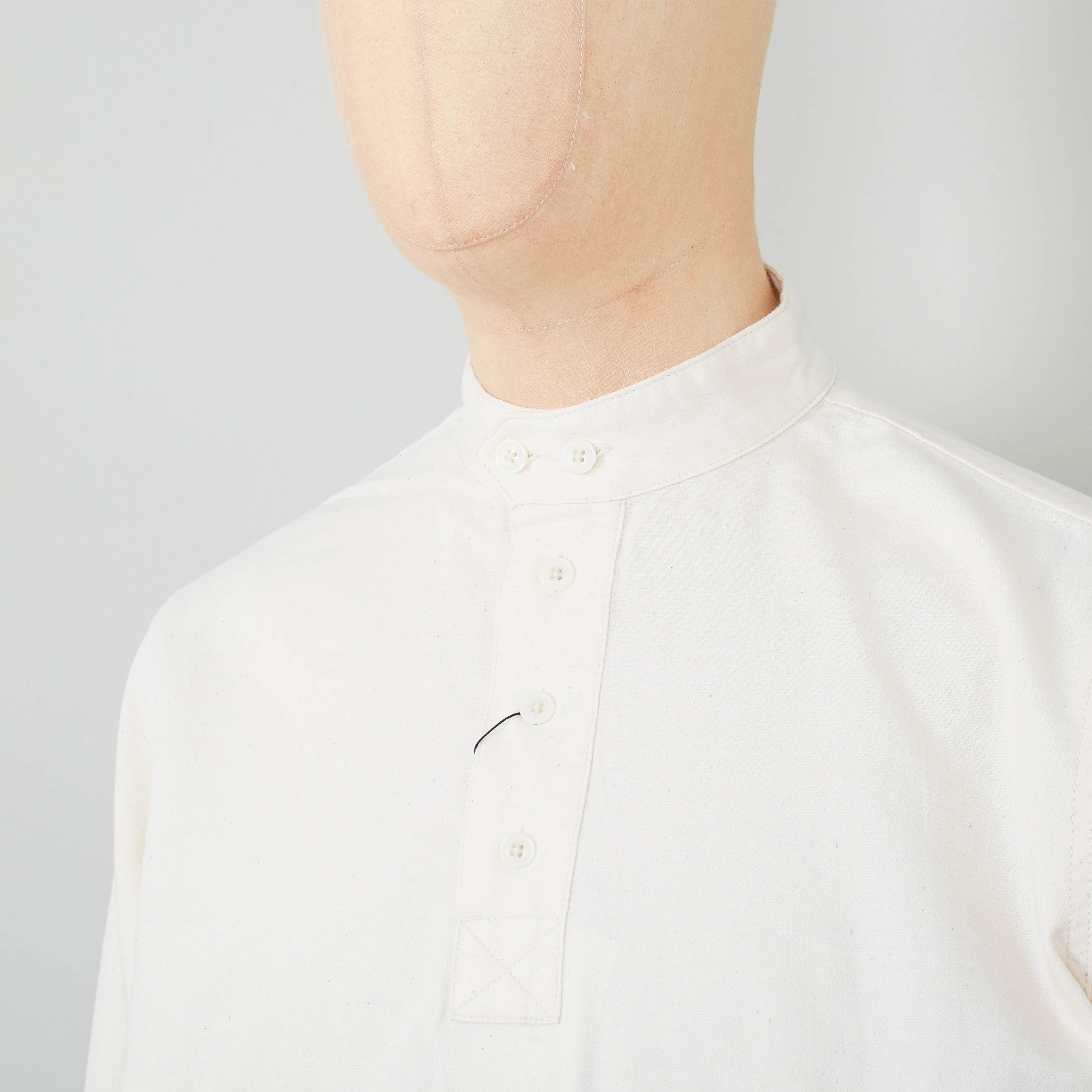 Snow Peak TAKIBI Light Denim Utility Pullover - Ecru - Image 2