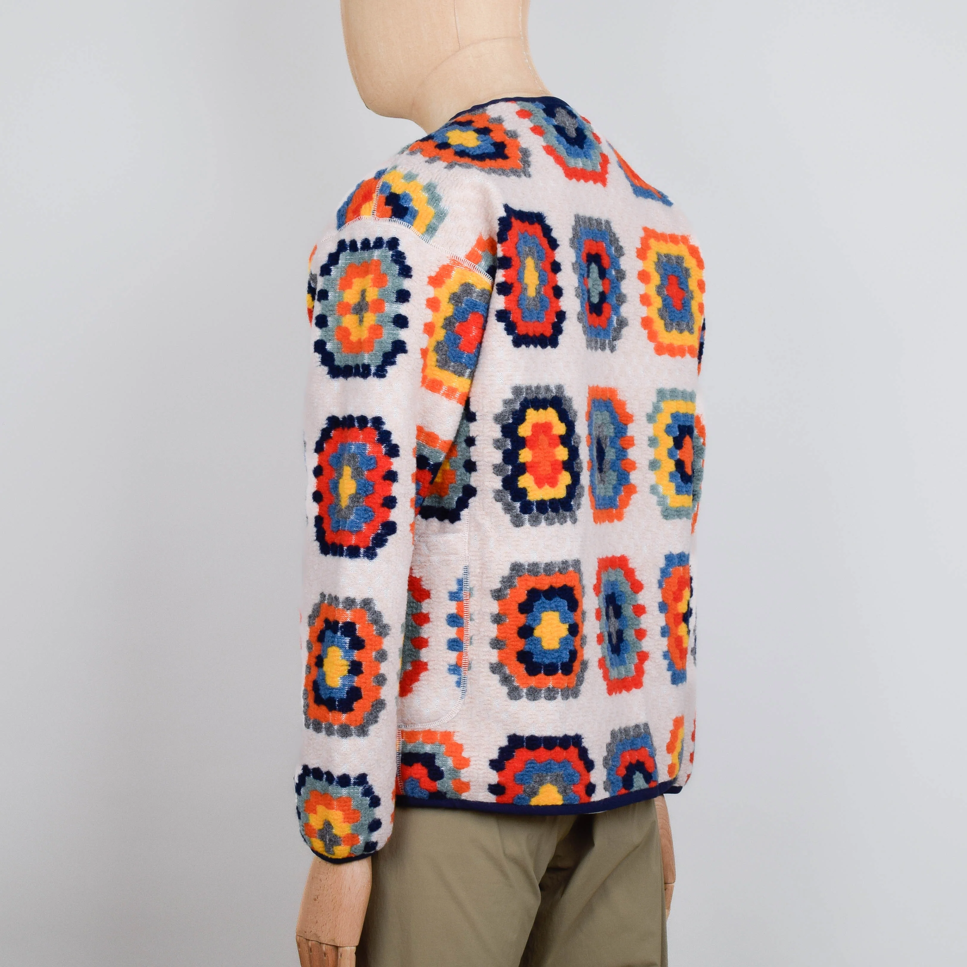 Snow Peak Wool Jacquard Cardigan - Ivory - Image 3