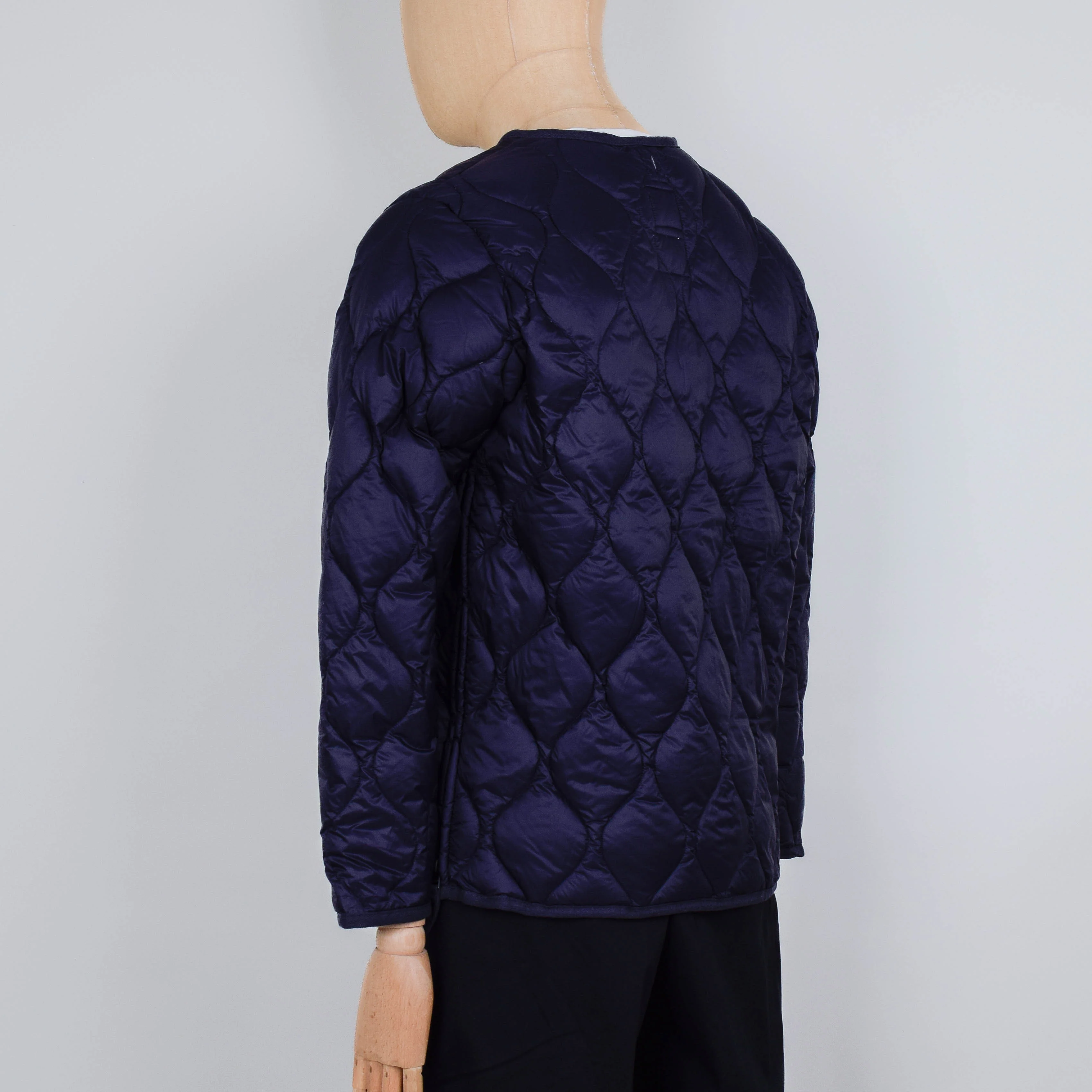 Taion 101 Military Zip V-Neck Down Jacket - D.Navy - Image 3