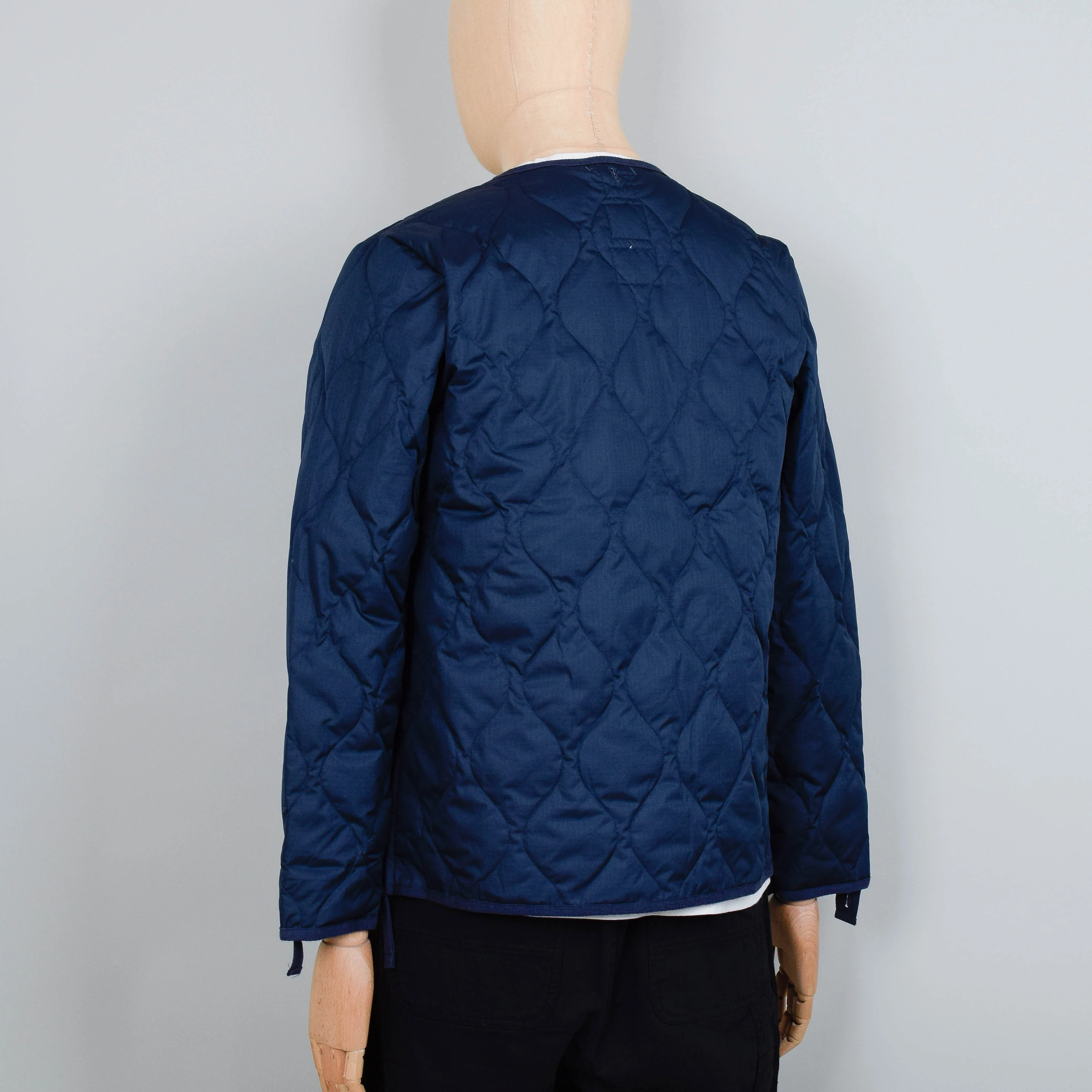 Taion 101 Military Zip V-Neck Down Jacket - Dark Navy - Image 3