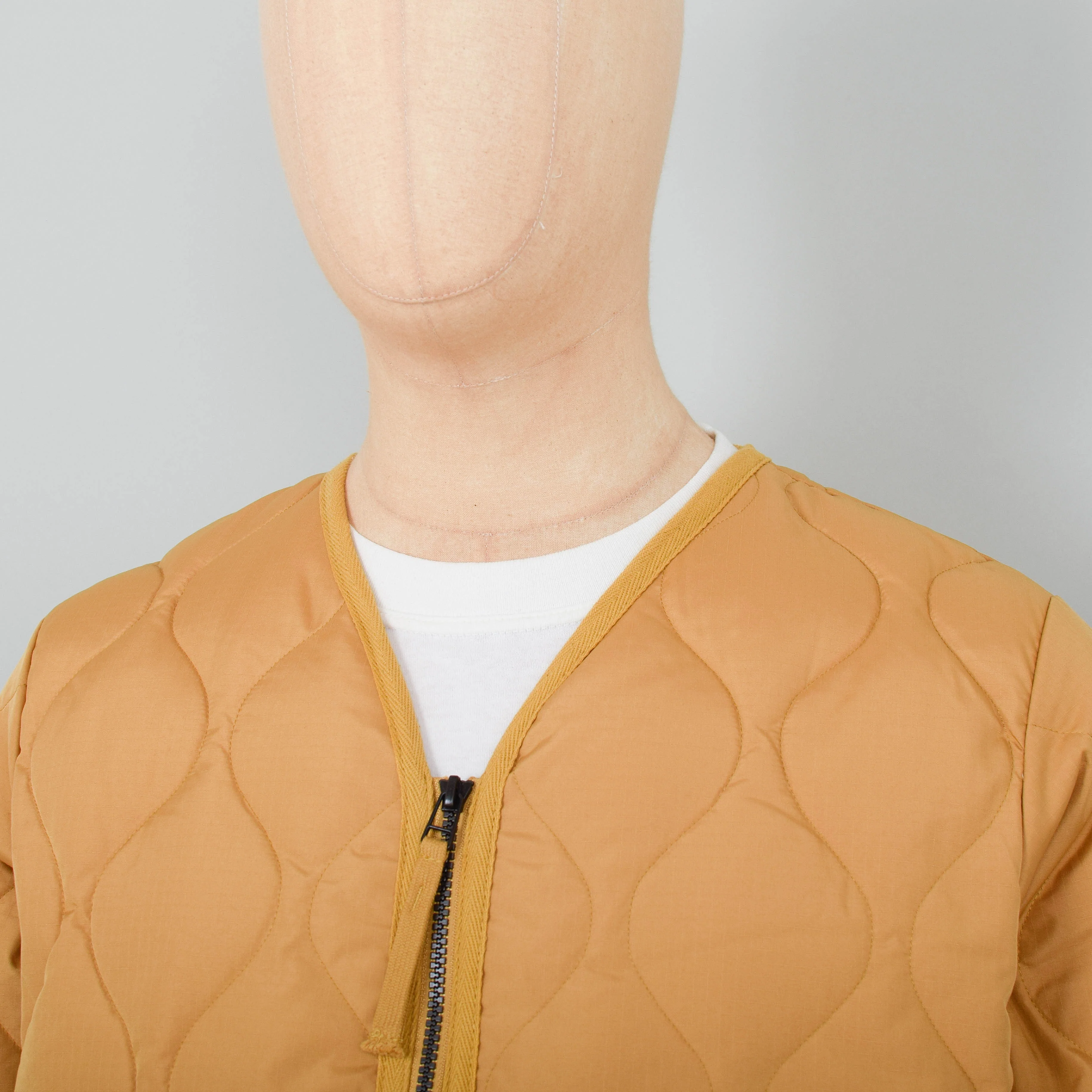 Taion 101 Military Zip V-Neck Jacket - Camel - Image 2
