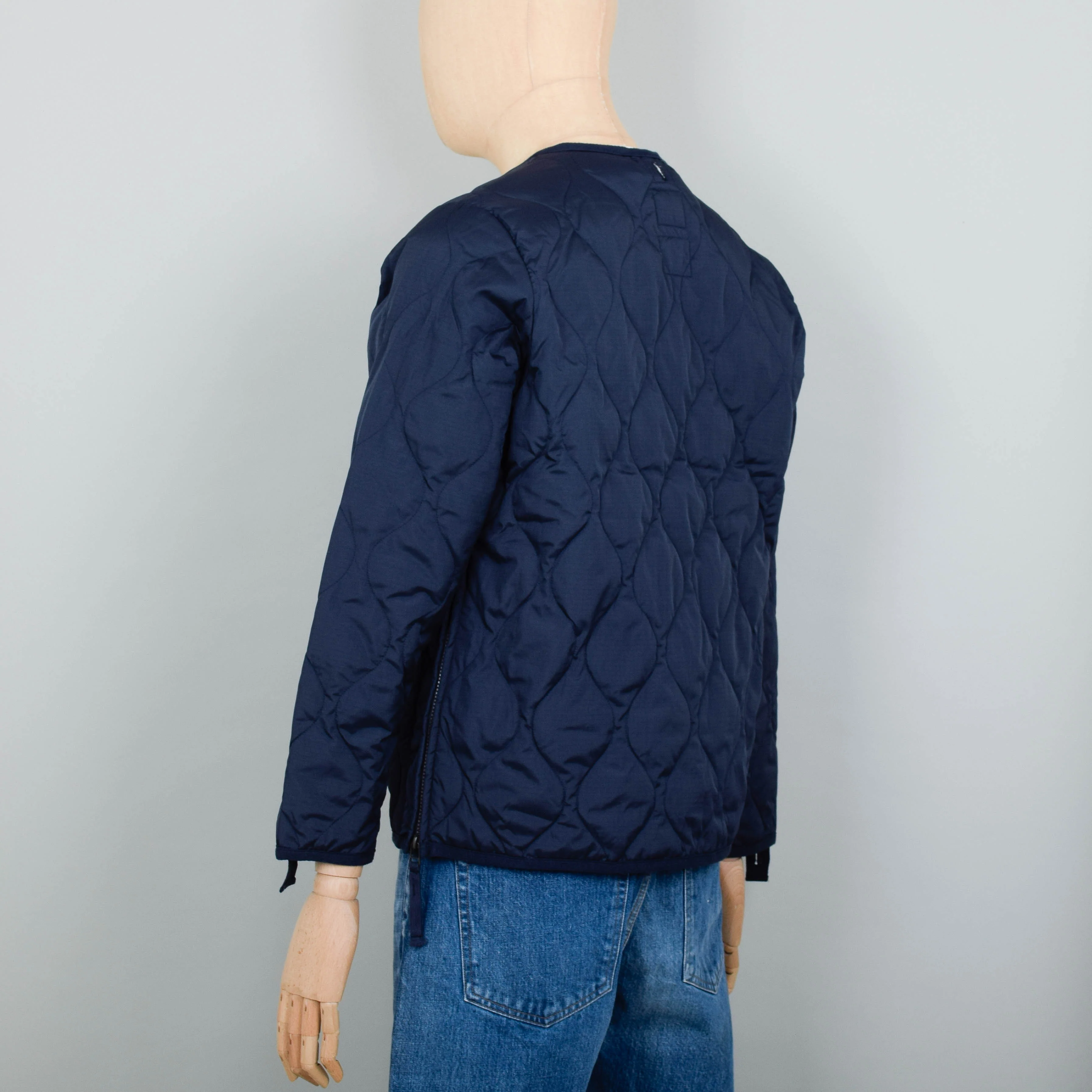 Taion 101 Military Zip V-Neck Jacket - Dark Navy - Image 4