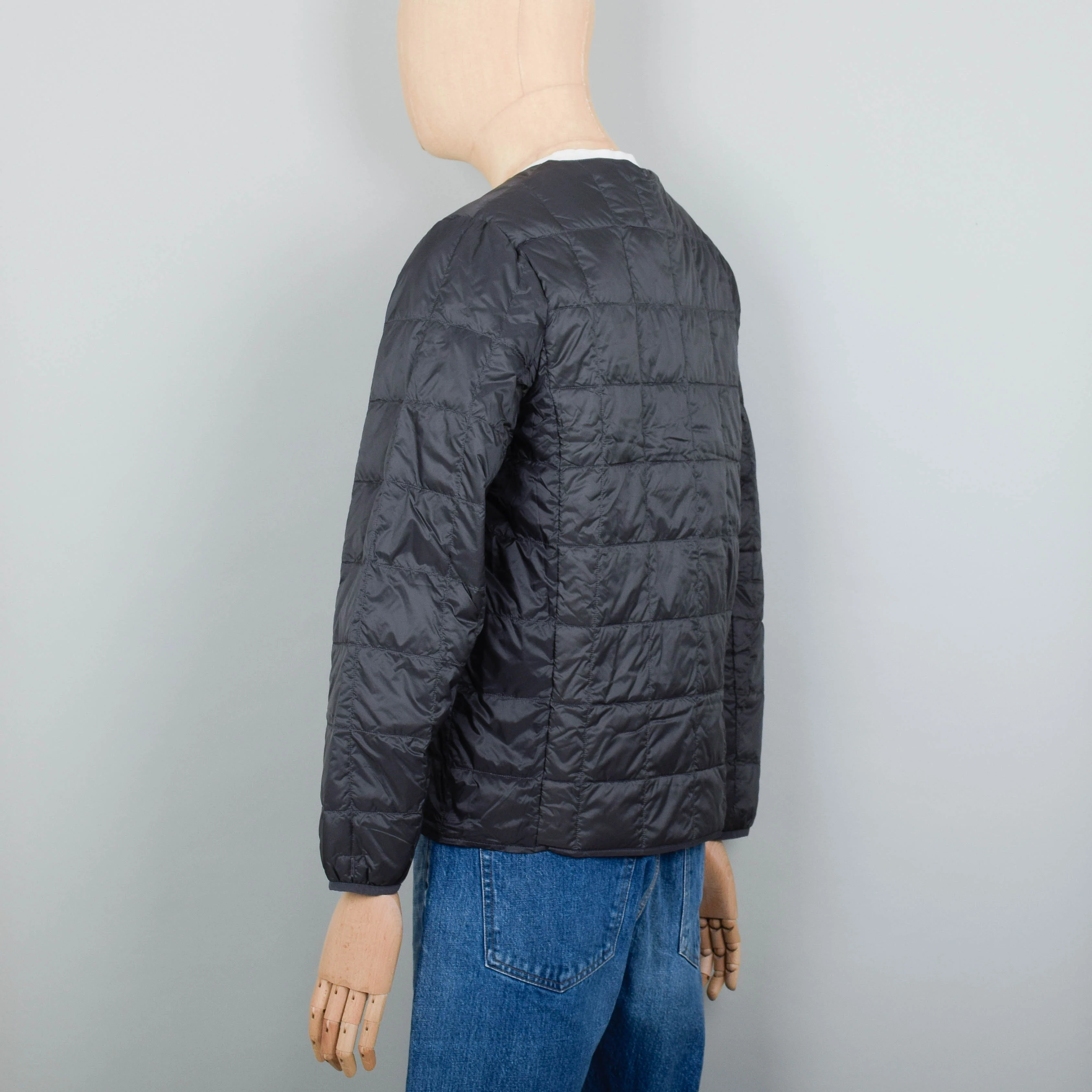 Taion 104 Crew Neck Zip Down Jacket - Dark Charcoal - Image 3