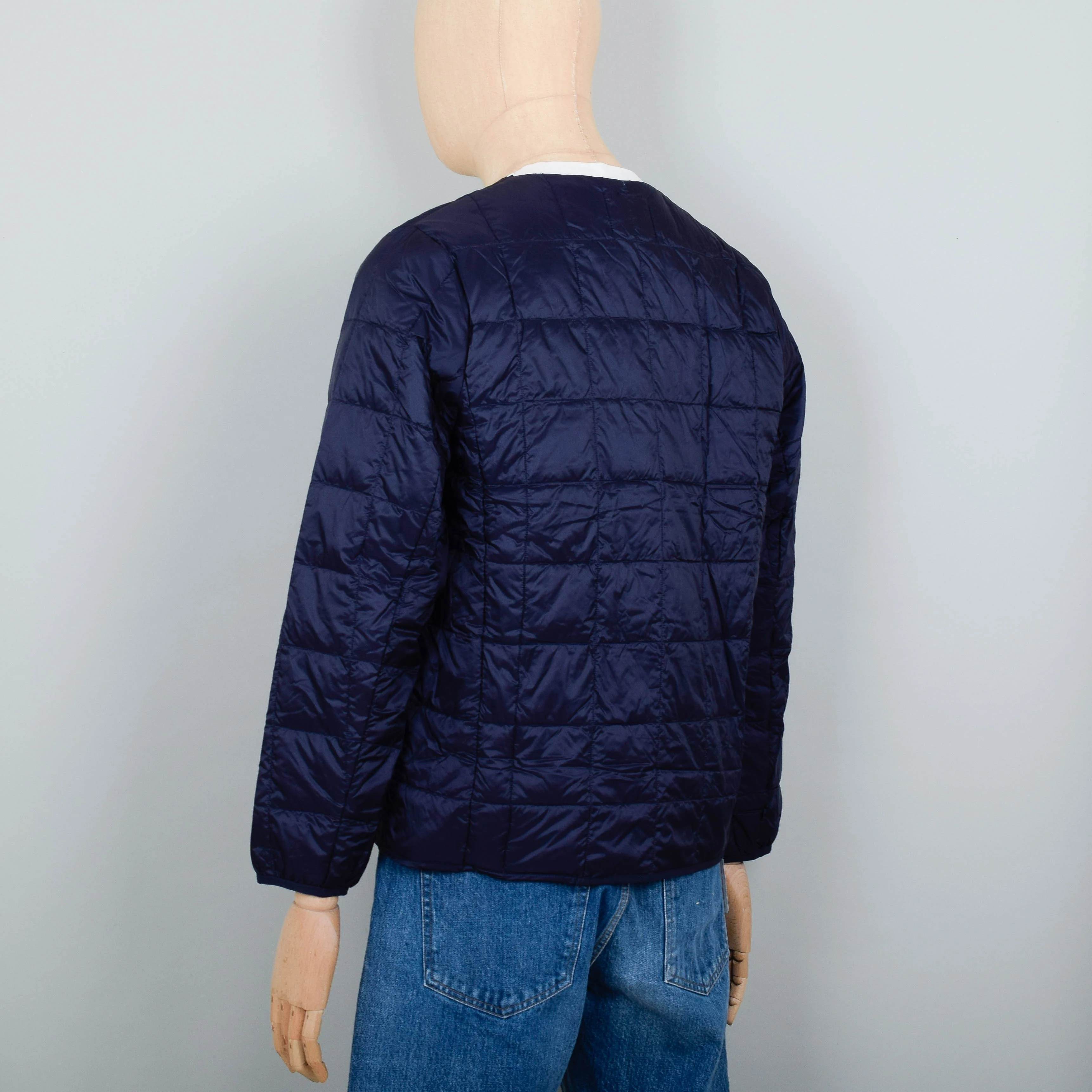 Taion 104 Crew Neck Zip Down Jacket - Navy - Image 3